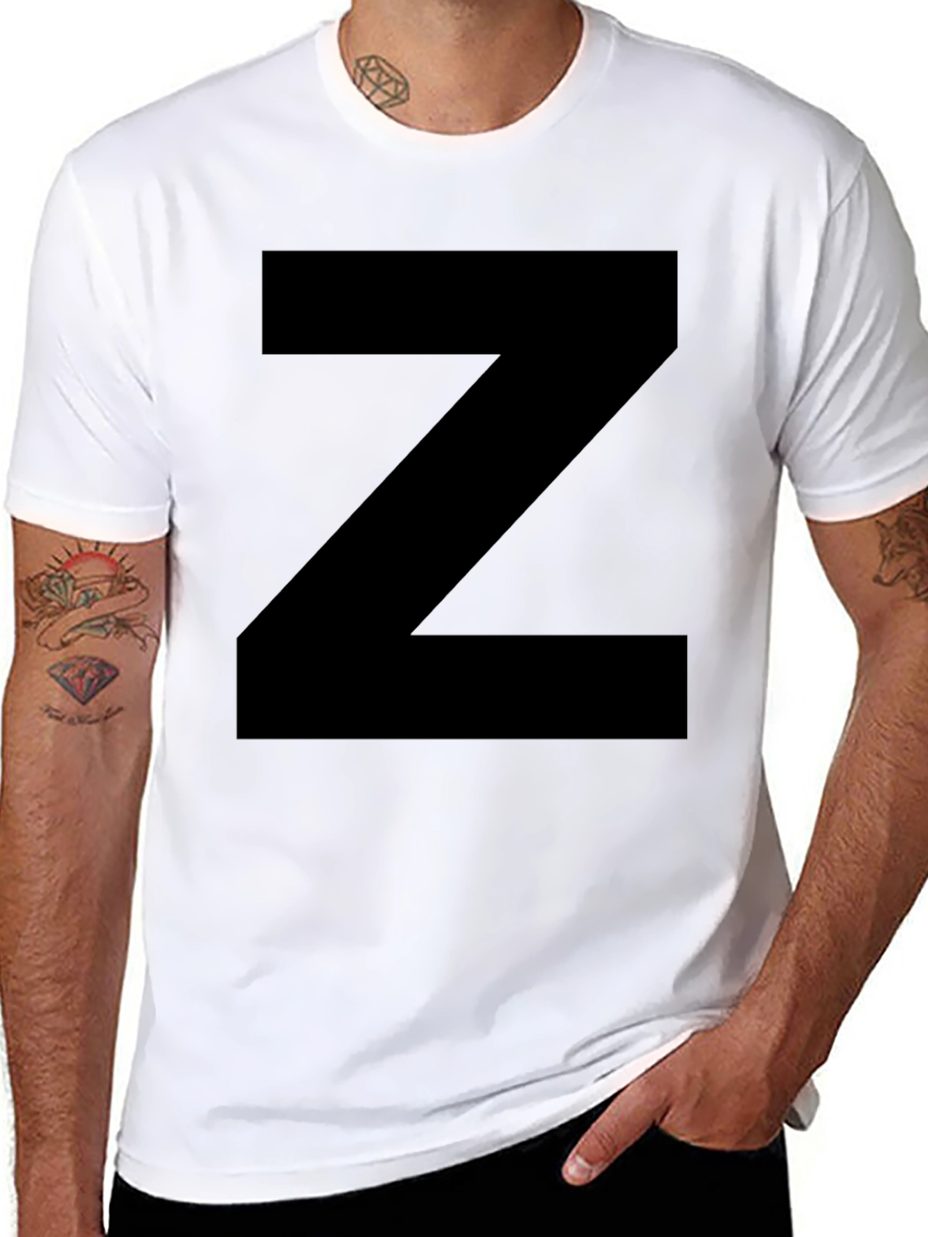 Black Bold Black Z T-Shirt - Statement Tee view 8