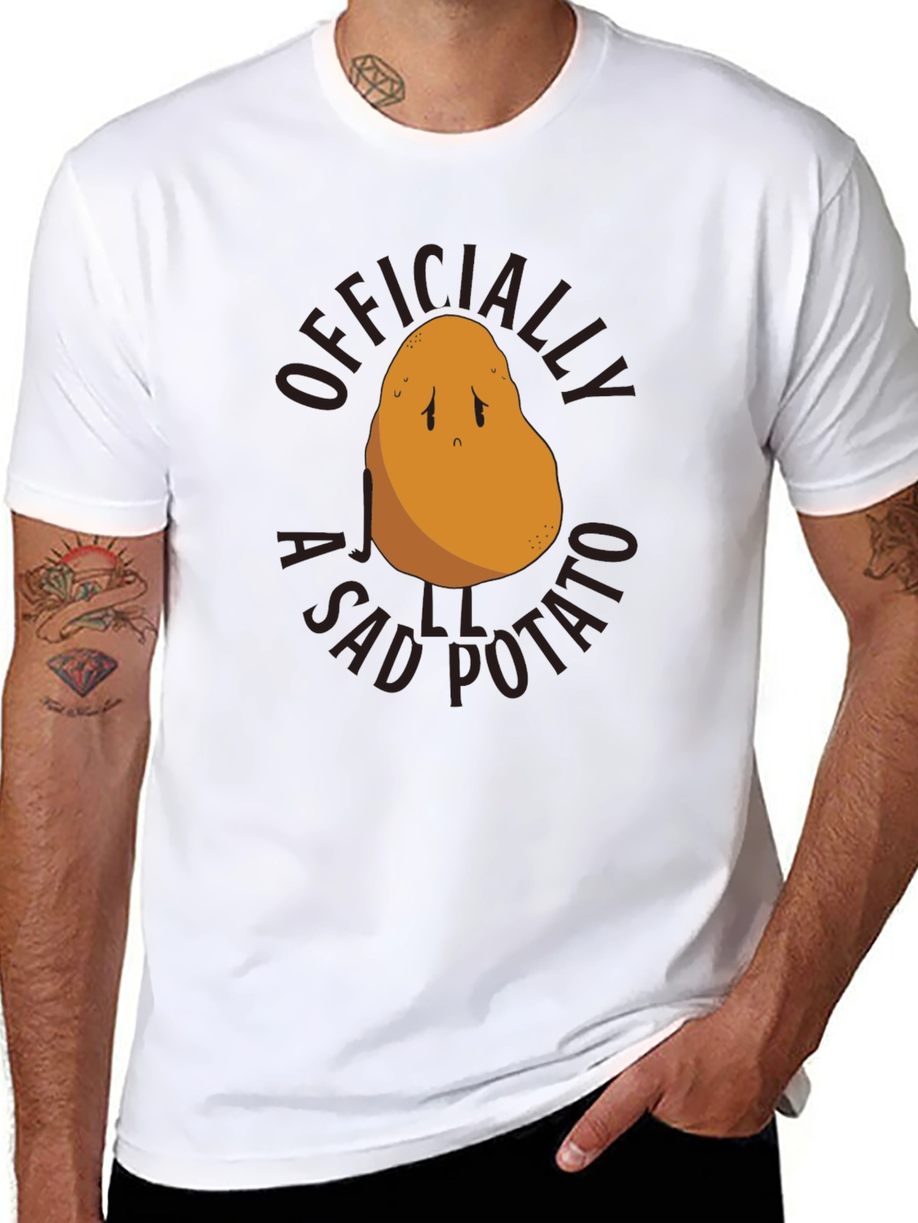 Black Officially a Sad Potato T-Shirt view 8