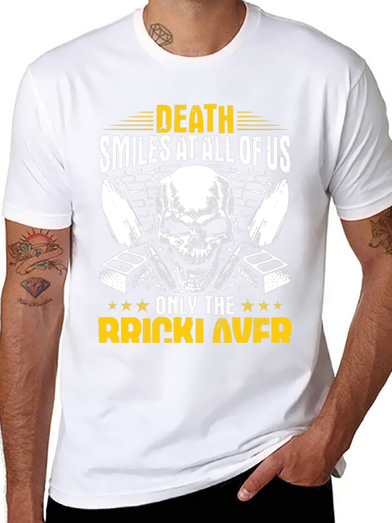 Black Death Smiles Brick Layer T-Shirt view 8