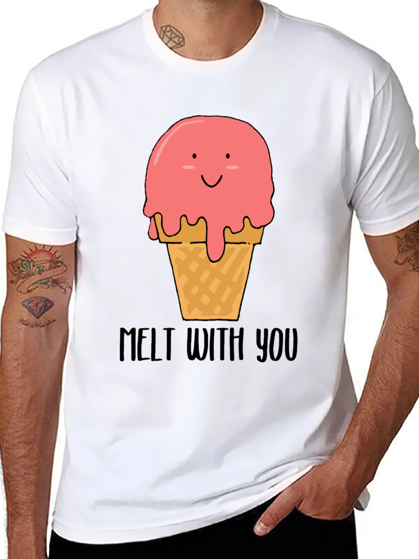 Black Melt With You Ice Cream Graphic Tee view 8