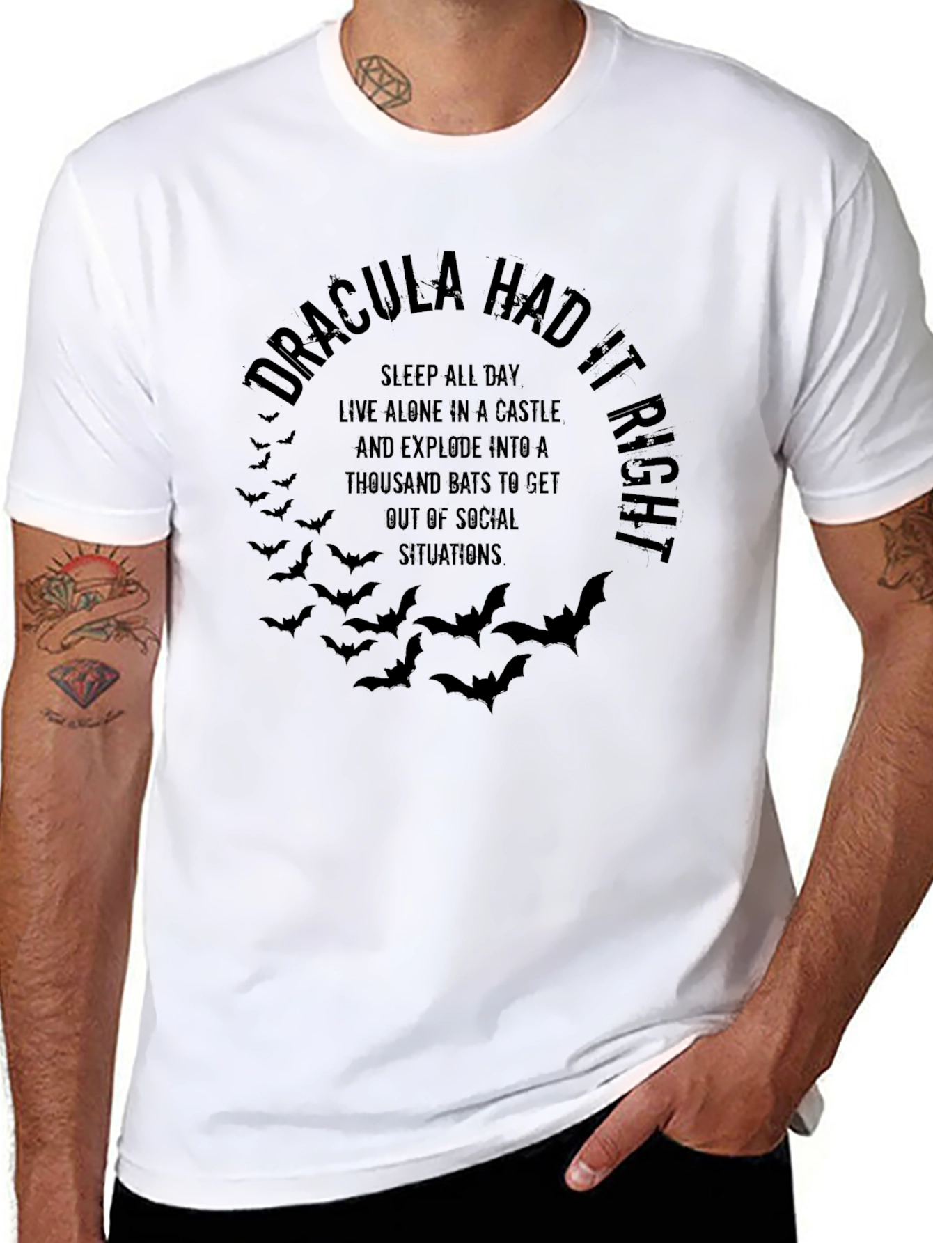 Black Dracula Had It Right Graphic T-Shirt view 8