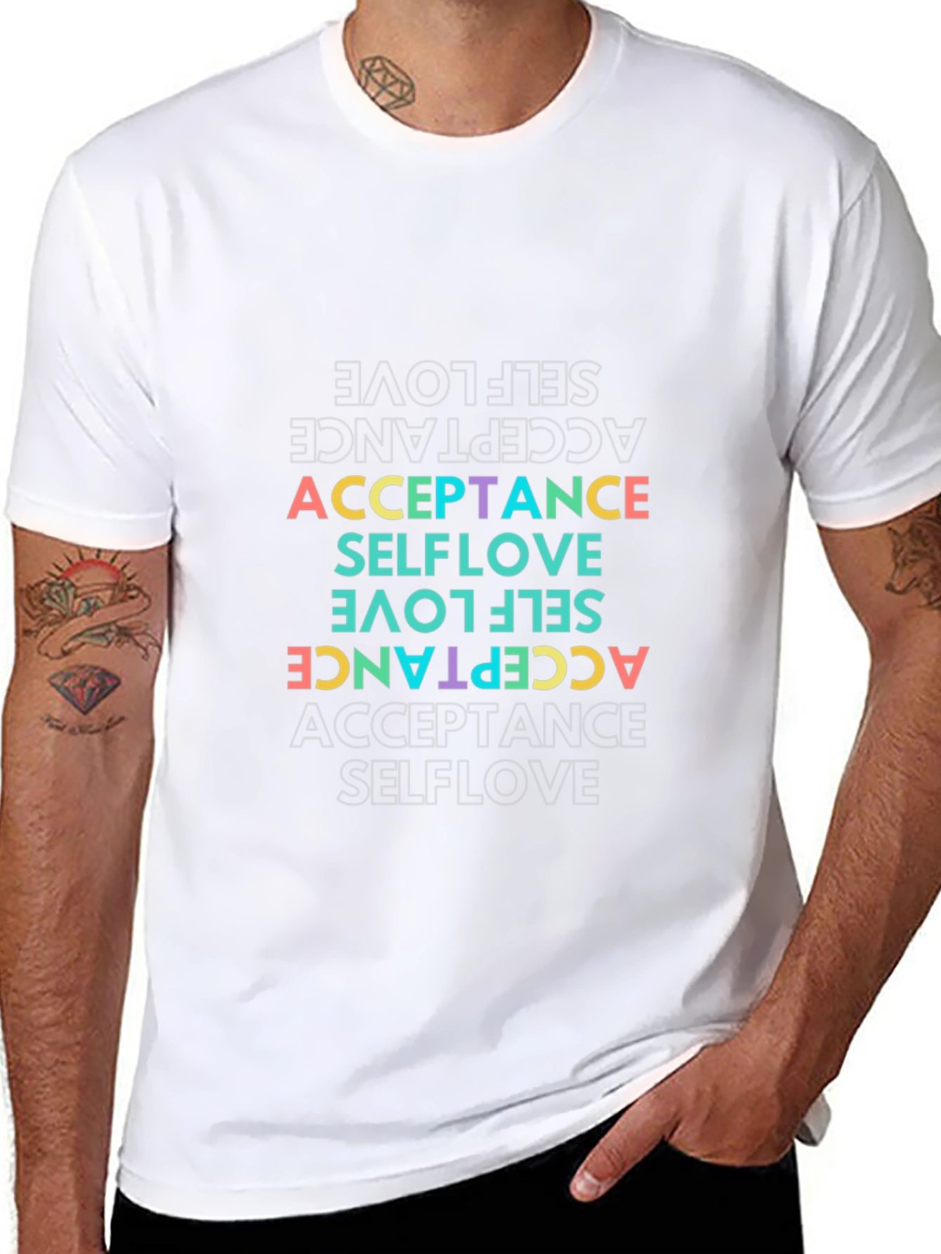 Black Self-Love Acceptance Graphic Tee view 8