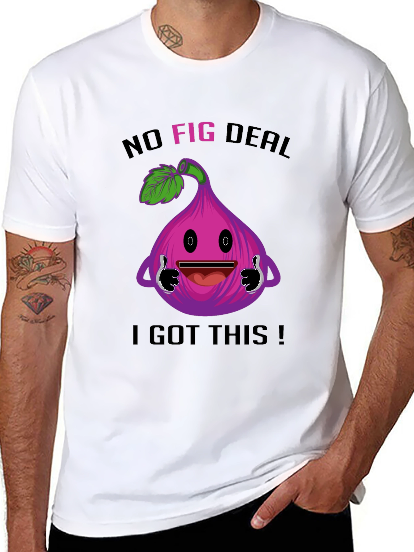 Black Funny "No Fig Deal I Got This" T-Shirt view 8
