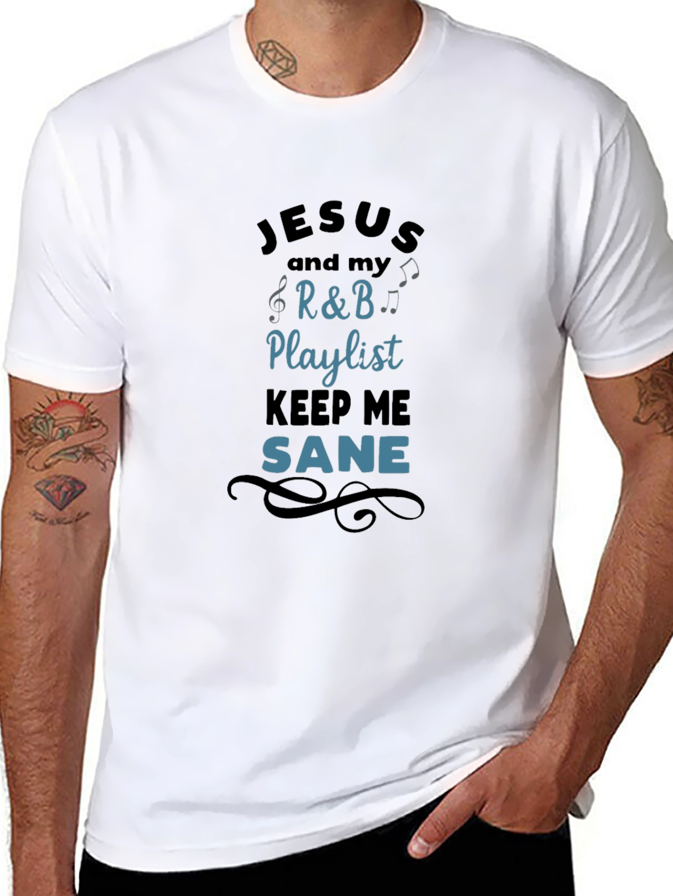 Black Jesus & R&B Playlist Graphic Tee view 8