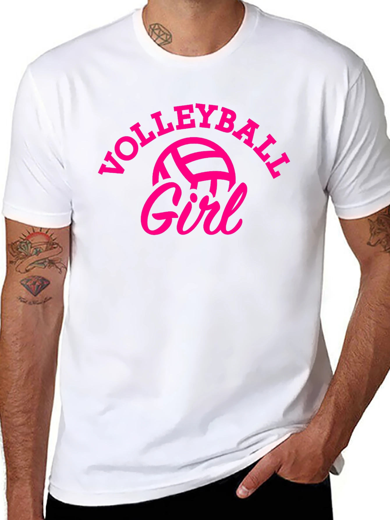 Black Volleyball Girl Graphic T-Shirt - Sporty & Stylish view 8