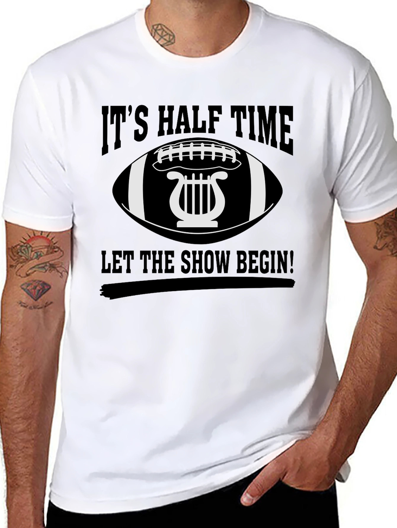 Black It's Halftime, Let the Show Begin! T-Shirt view 8