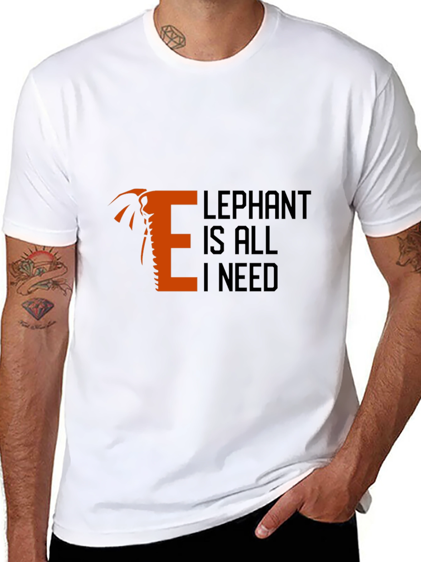 Black Elephant Is All I Need Graphic Tee view 8