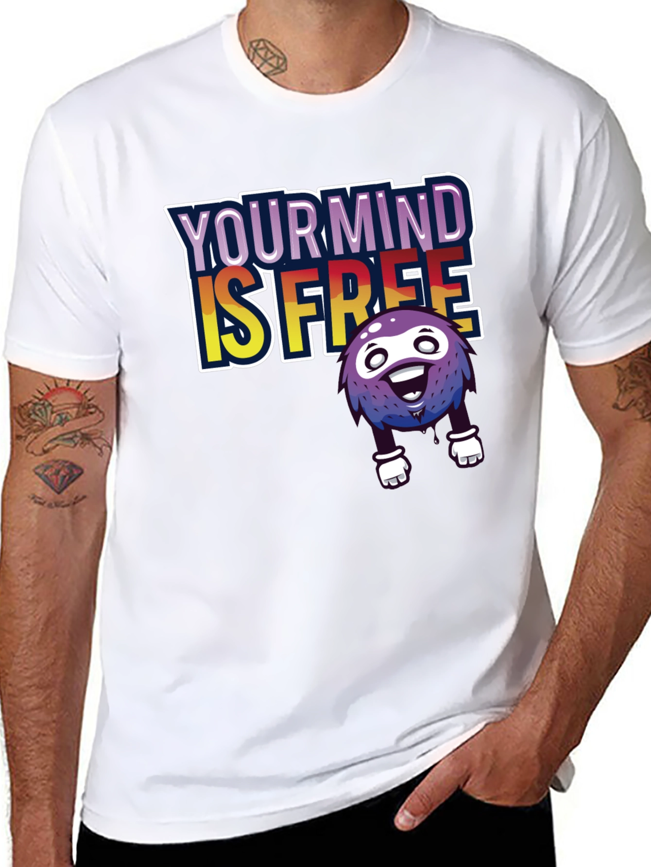 Black Your Mind Is Free Graphic Tee view 8