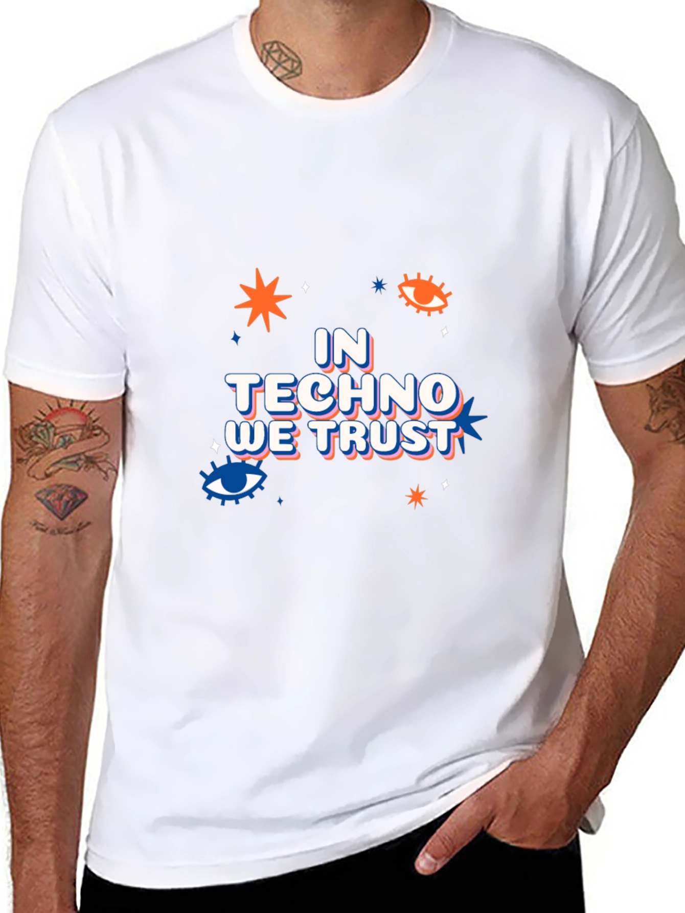 Black In Techno We Trust Graphic Tee view 8
