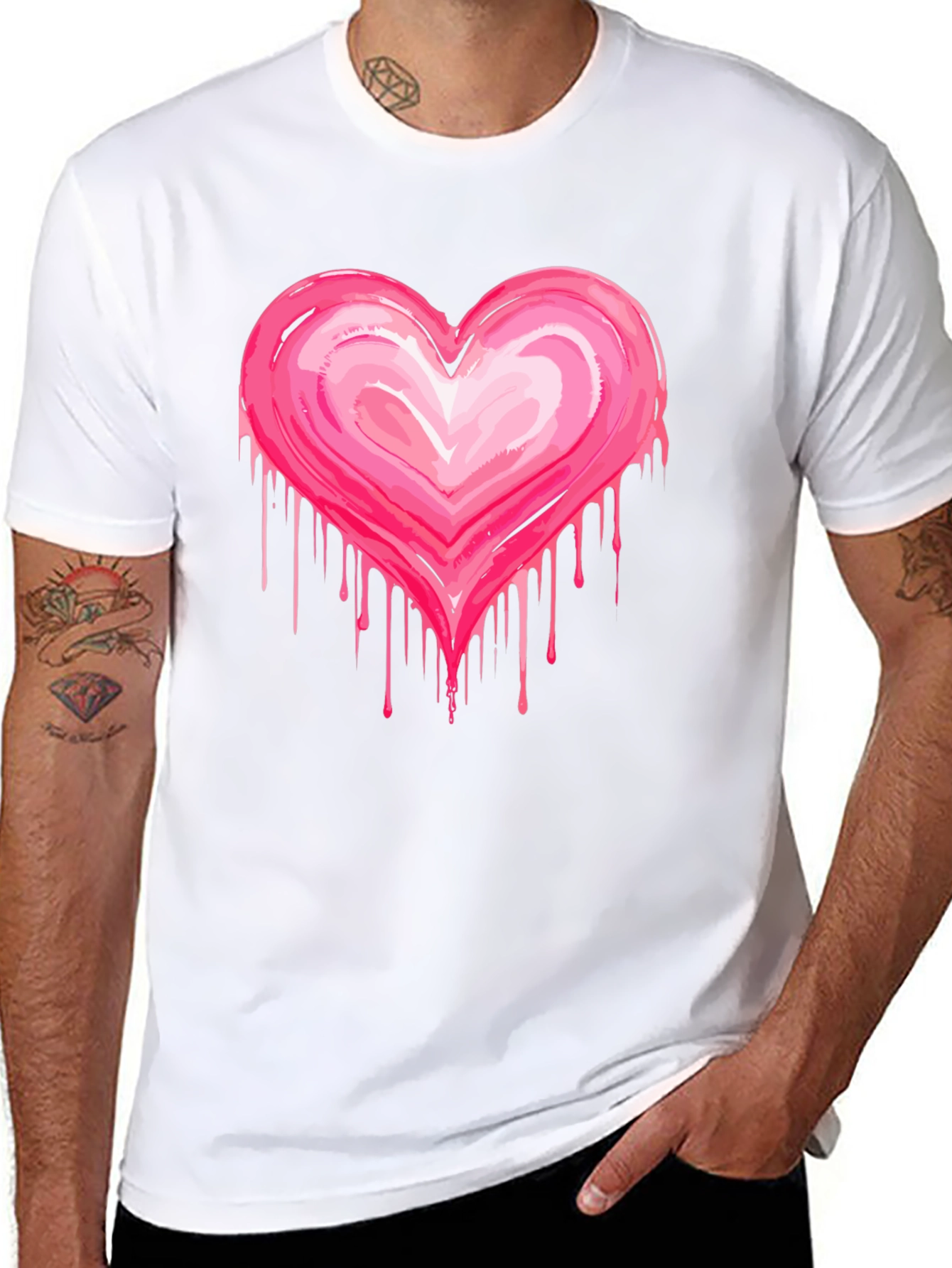 Heart Drip Tee - Bold Black T-Shirt - 8