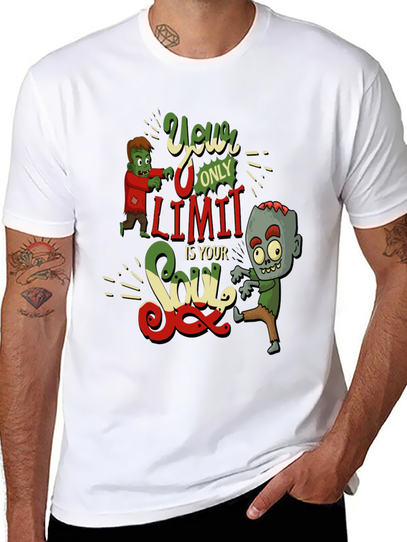 Black Zombie Soul Graphic Tee - Unleash Your Inner Undead! view 8