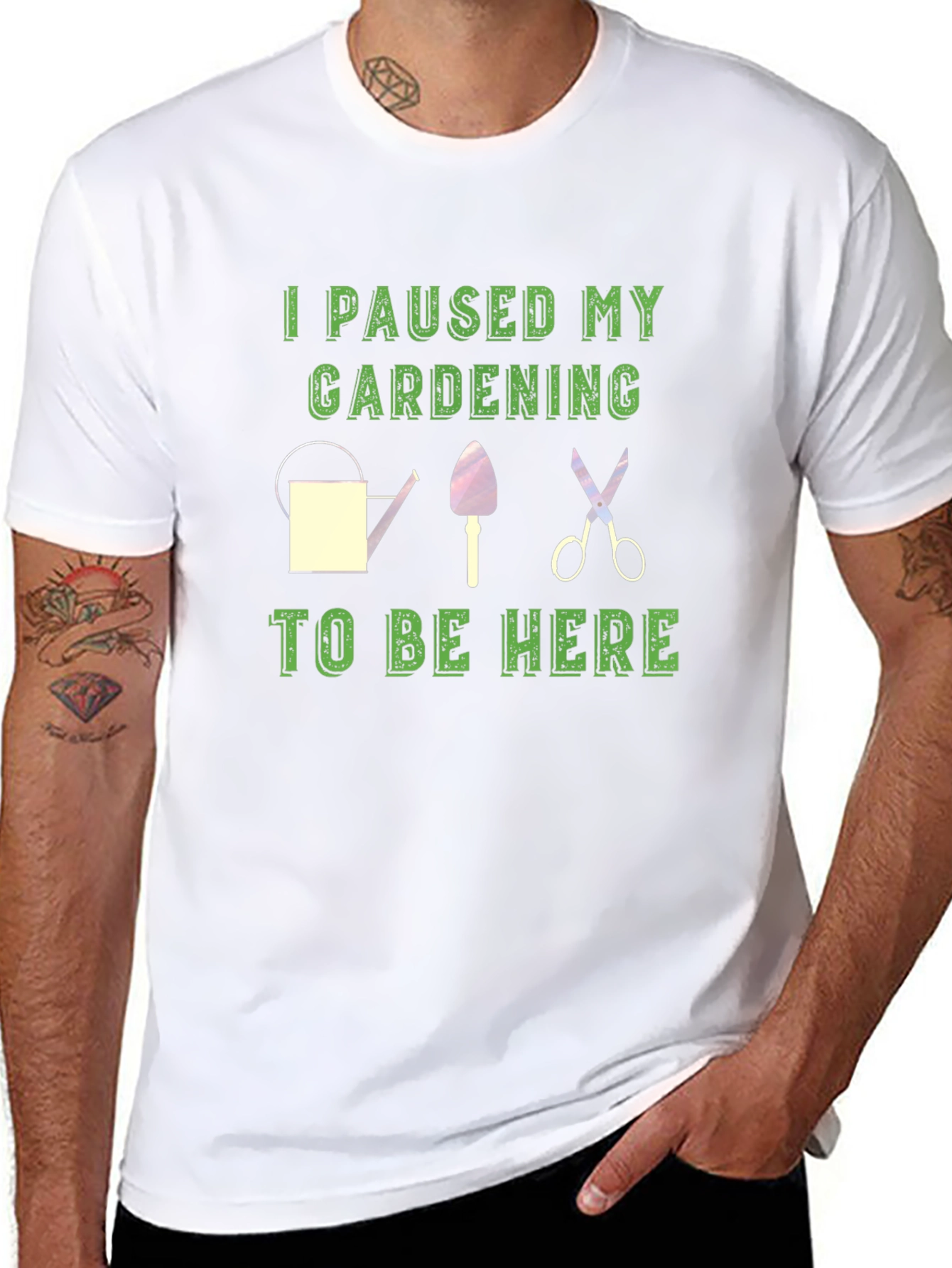Black Gardening Pause T-Shirt - Funny Gardener Gift view 8