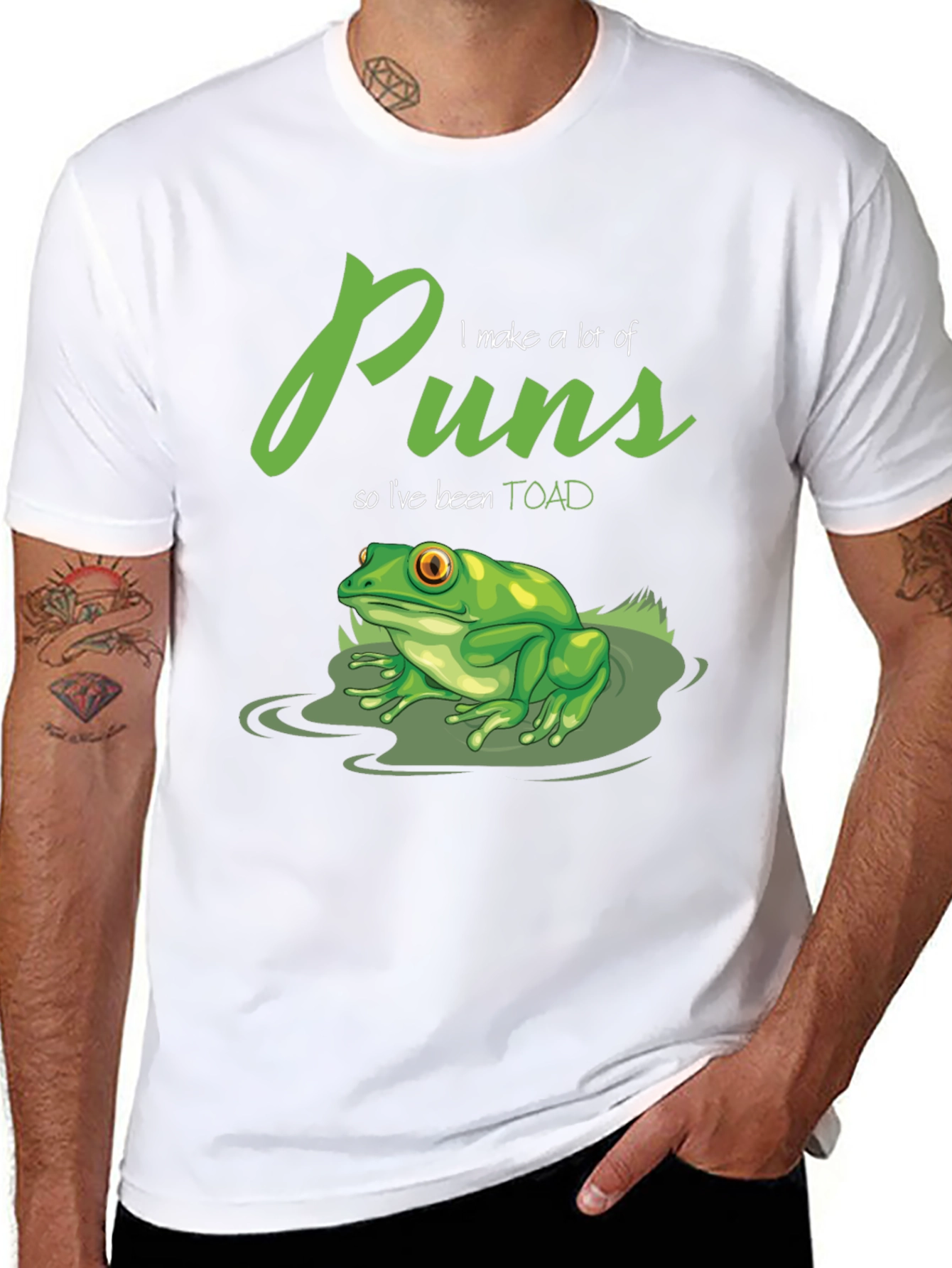 Black Punny Toad T-Shirt - I Make a Lot of Puns view 8