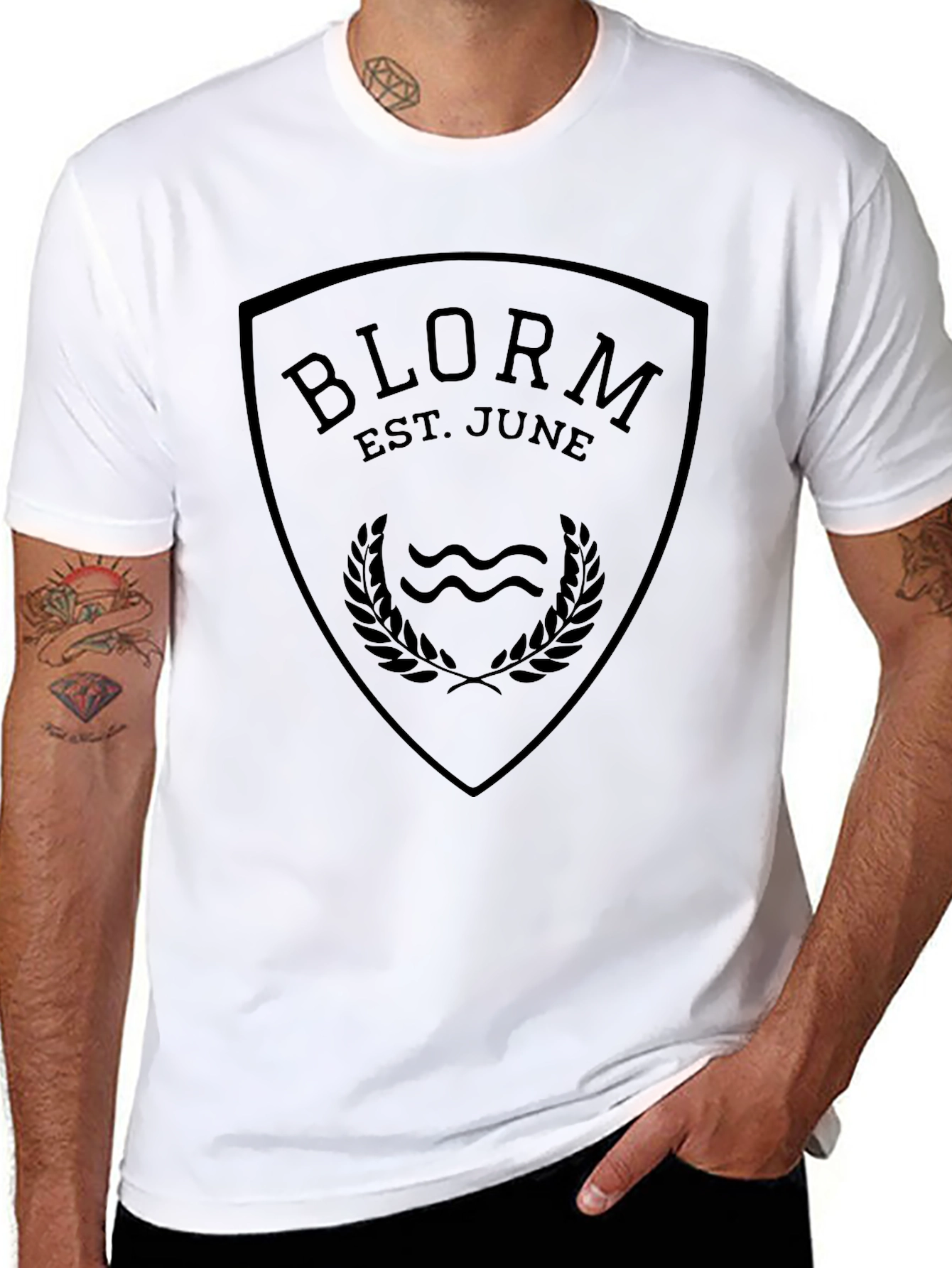 Black Blorm Est. June Graphic Tee - Black Cotton Blend view 8