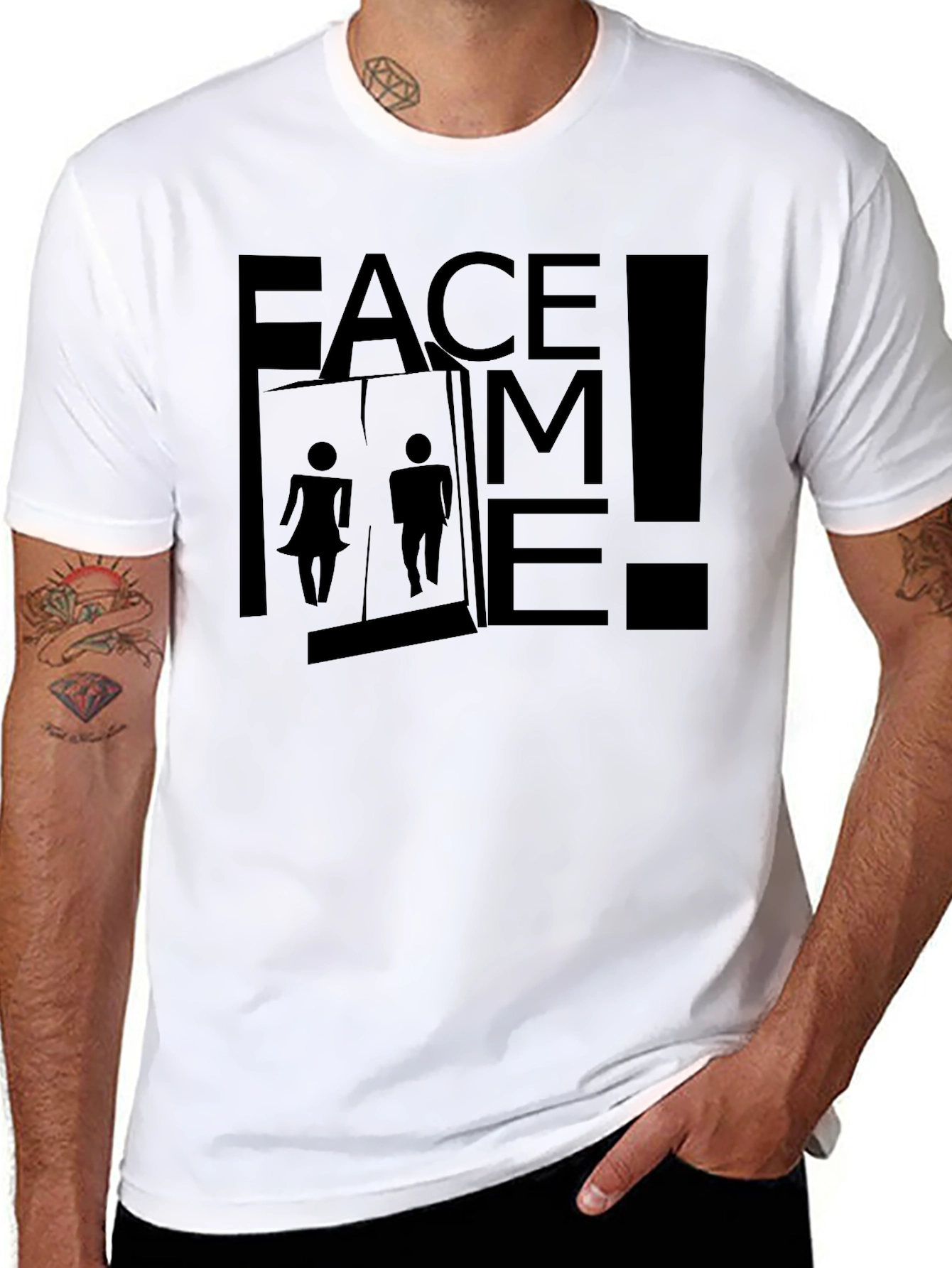 Black Face Me! Funny Bathroom Humor T-Shirt view 8