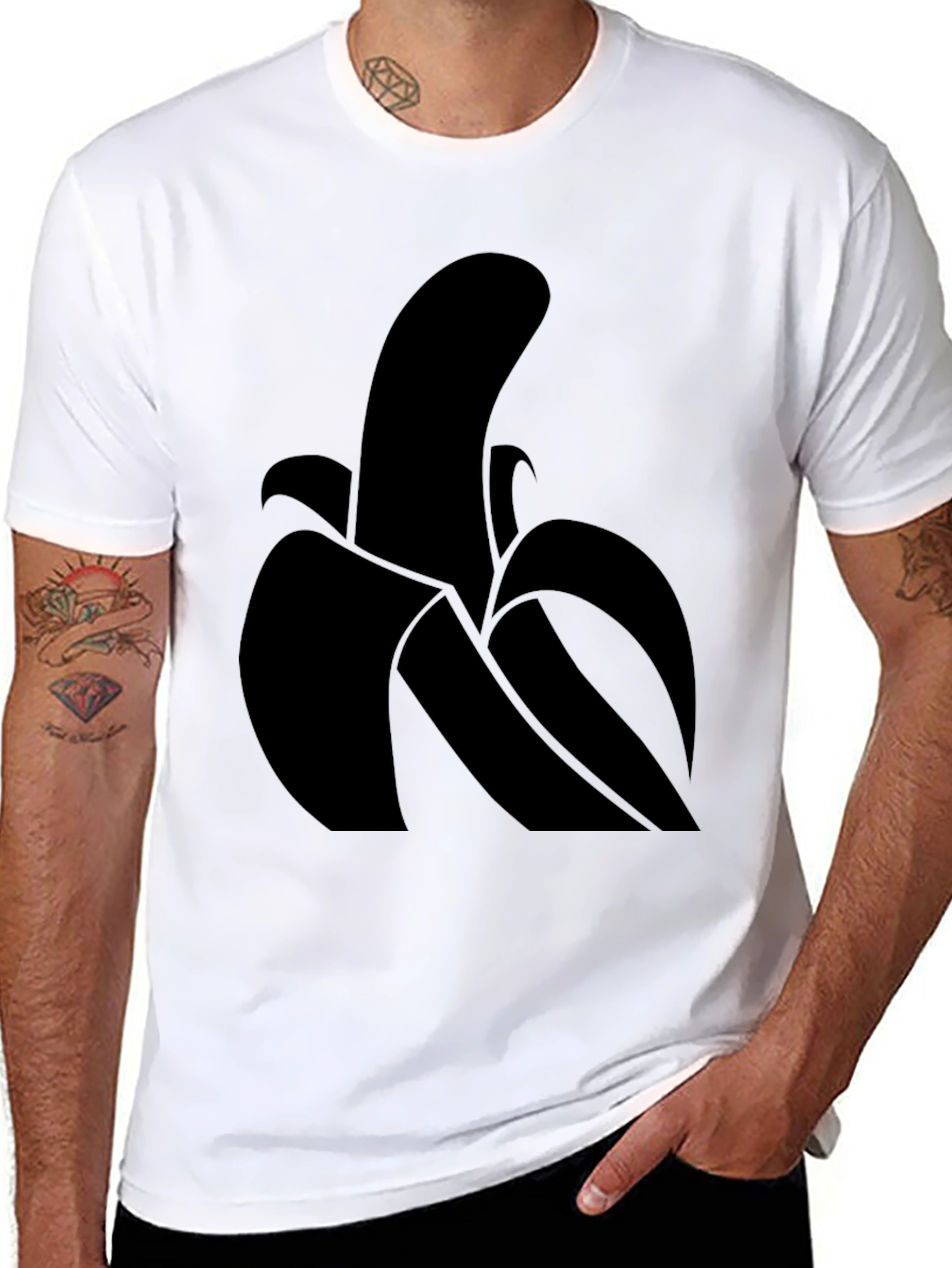 Black Banana Graphic Tee - Modern Minimalist Design view 8