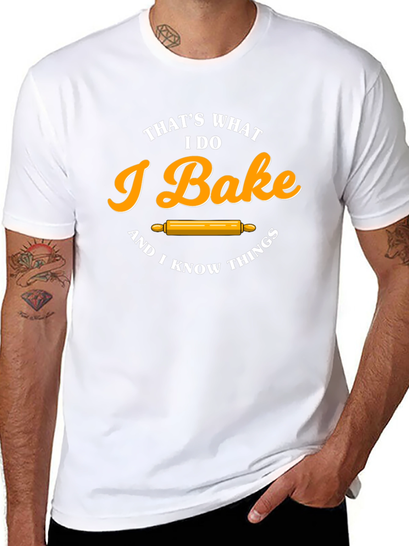 Black I Bake & I Know Things T-Shirt Funny Baker Tee view 8