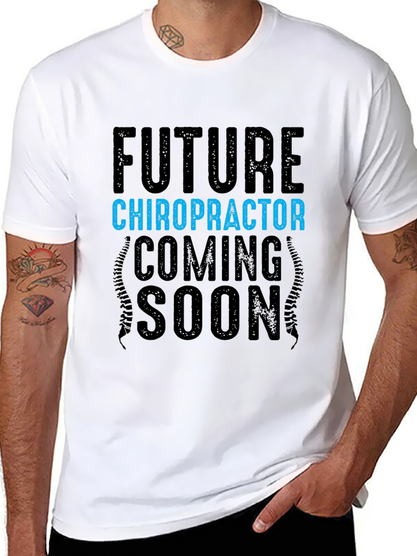 Black Future Chiropractor T-Shirt - Coming Soon view 8