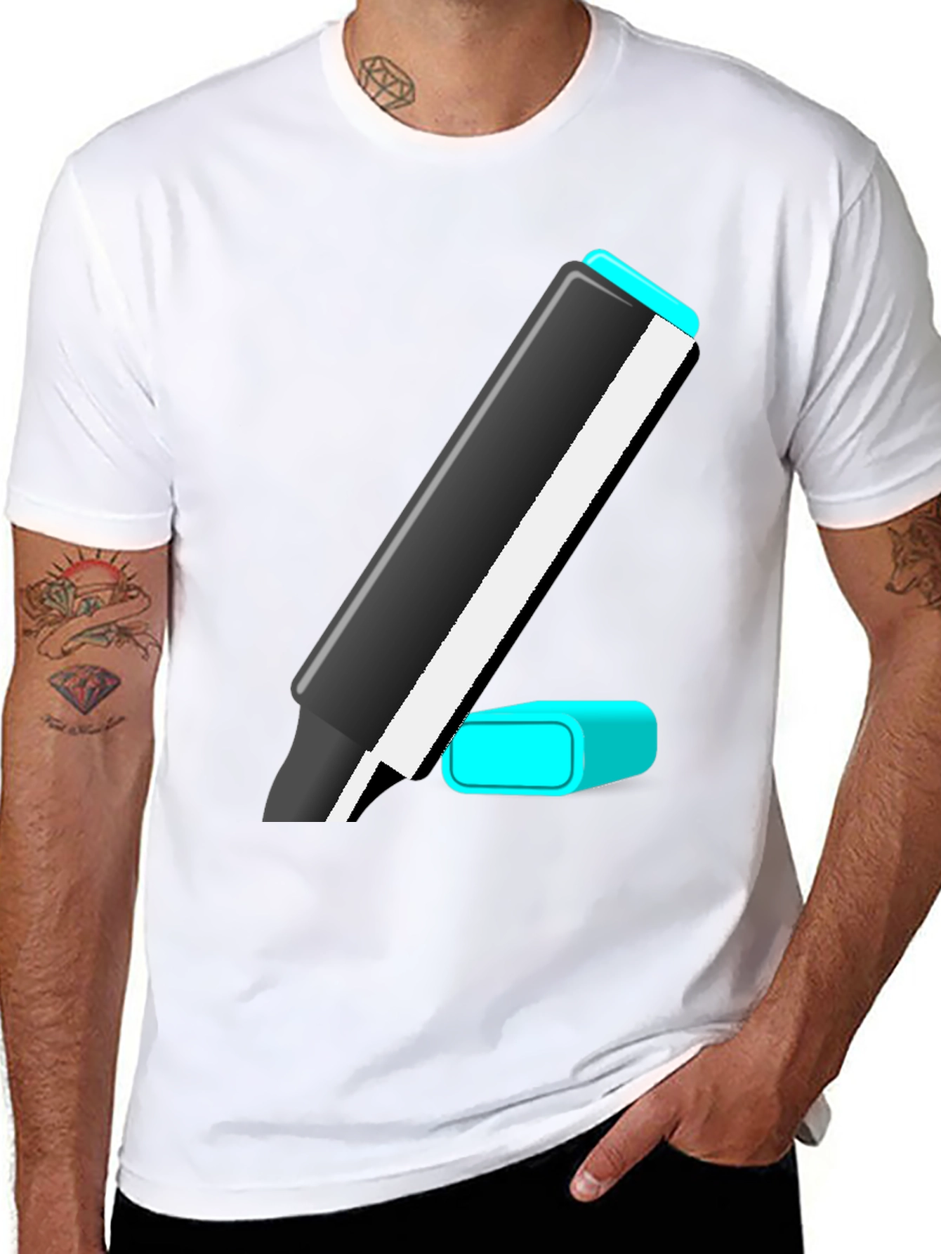 Black Marker Graphic Tee - Casual Style view 8