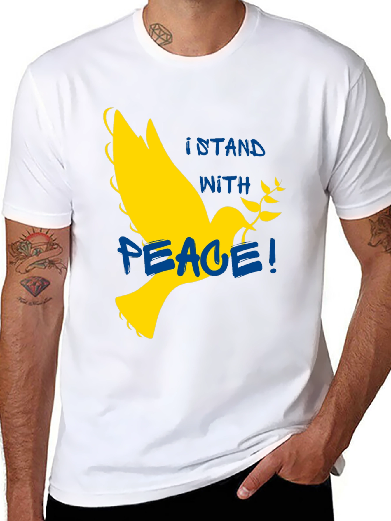 Black Stand With Peace T-Shirt view 8