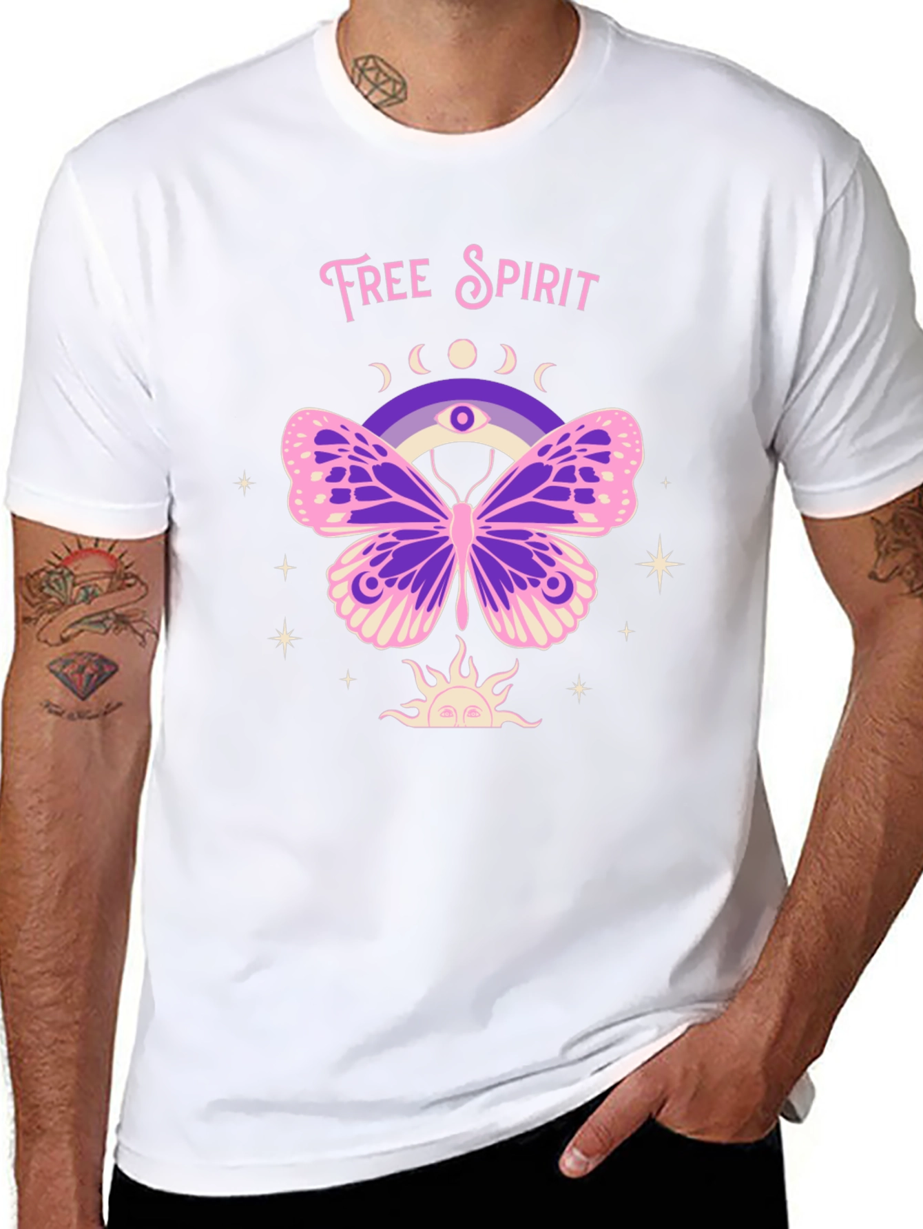Black Free Spirit Butterfly Graphic Tee view 8