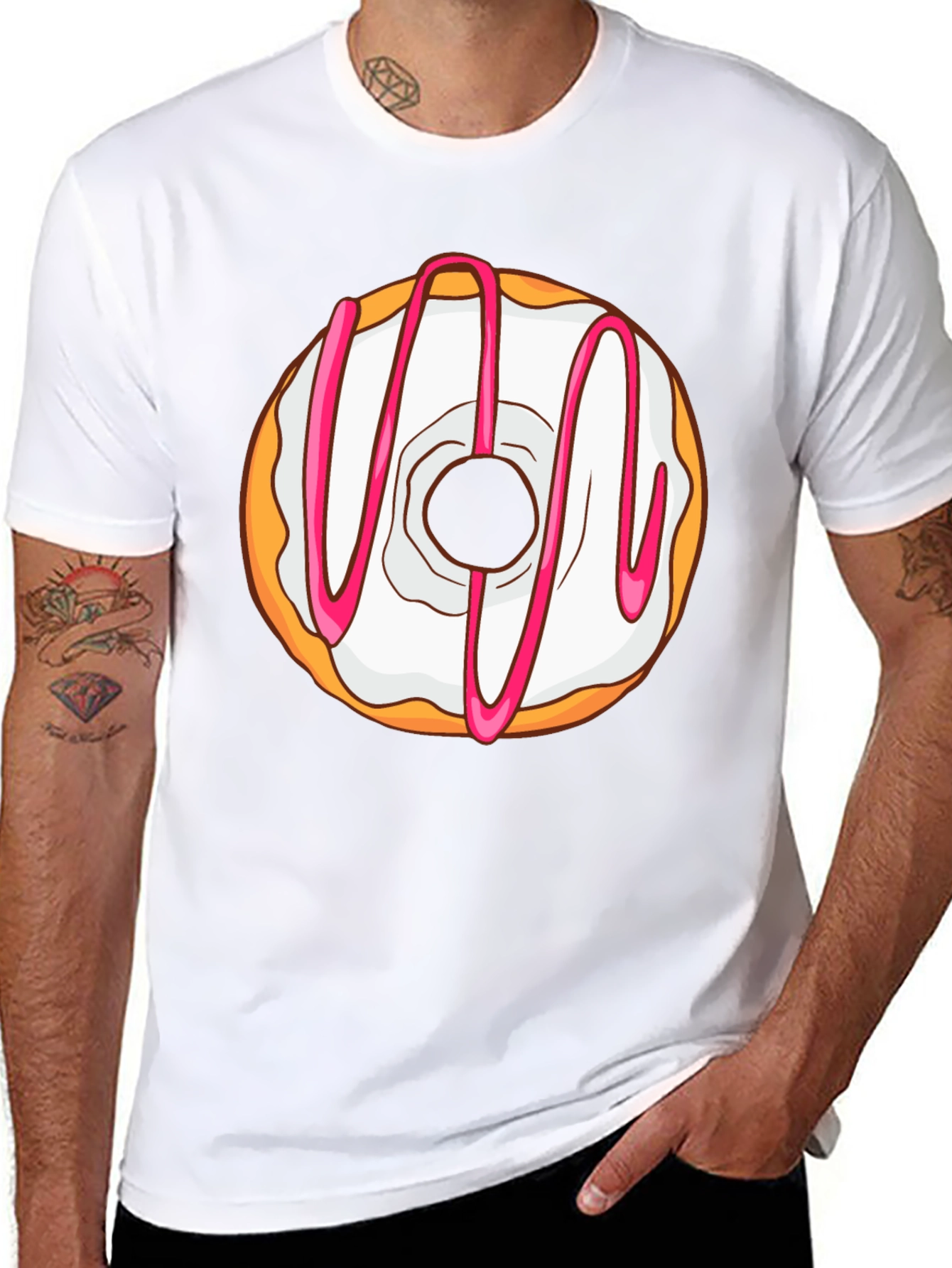 Black Donut Graphic Tee - Sweet Treat T-Shirt view 8
