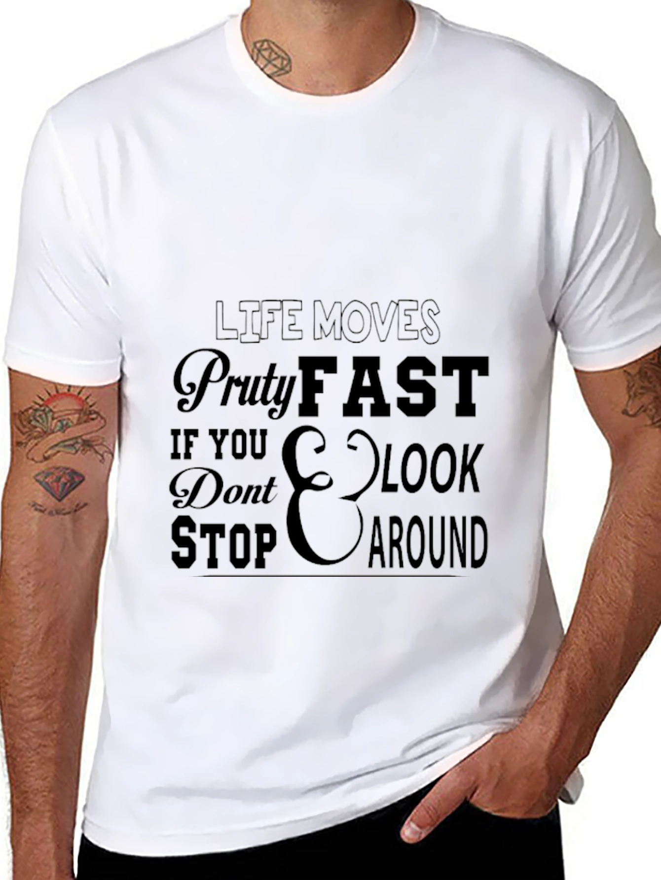 Black Life Moves Pretty Fast T-Shirt view 8