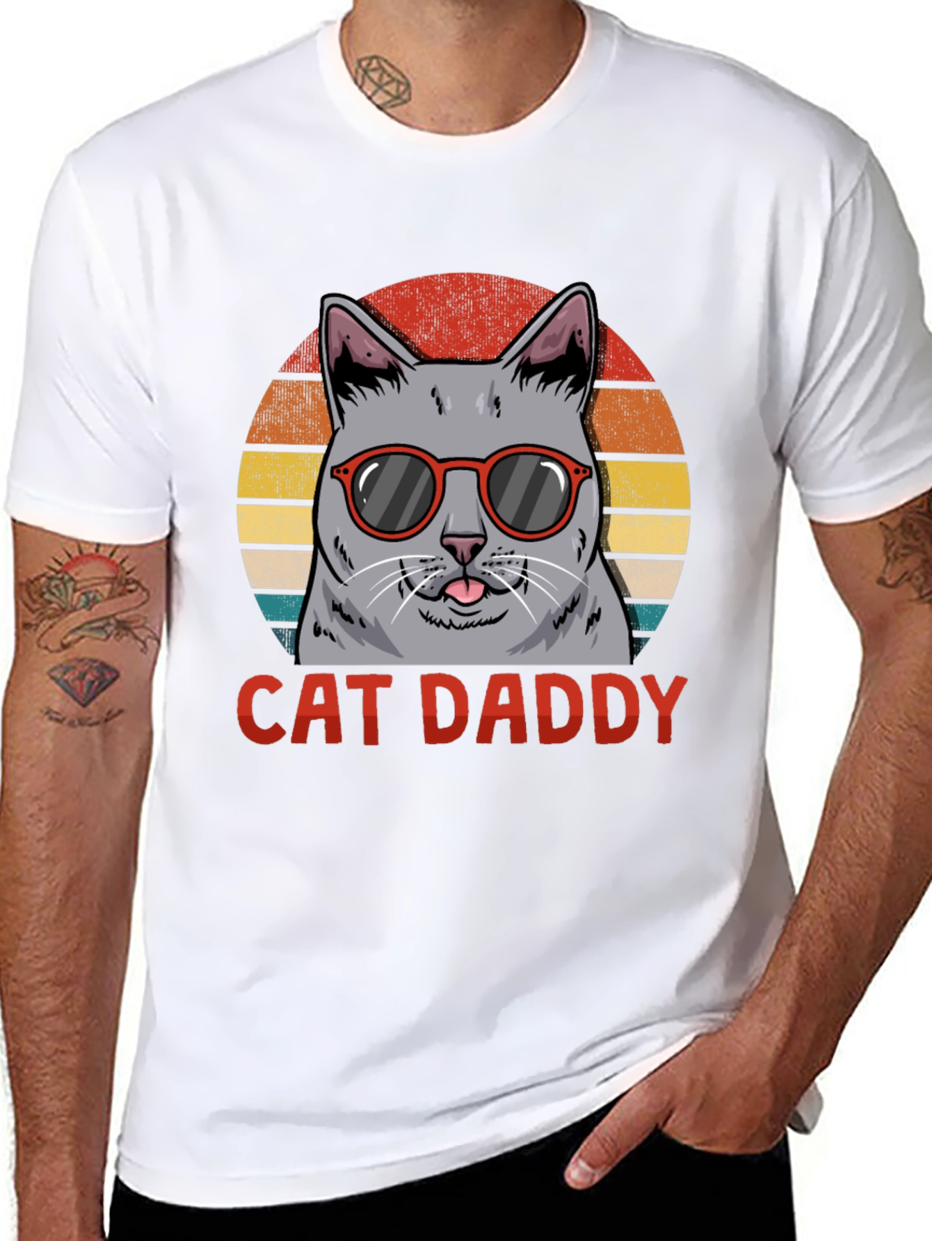 Black Cat Daddy T-Shirt - Novelty Graphic Tee view 8