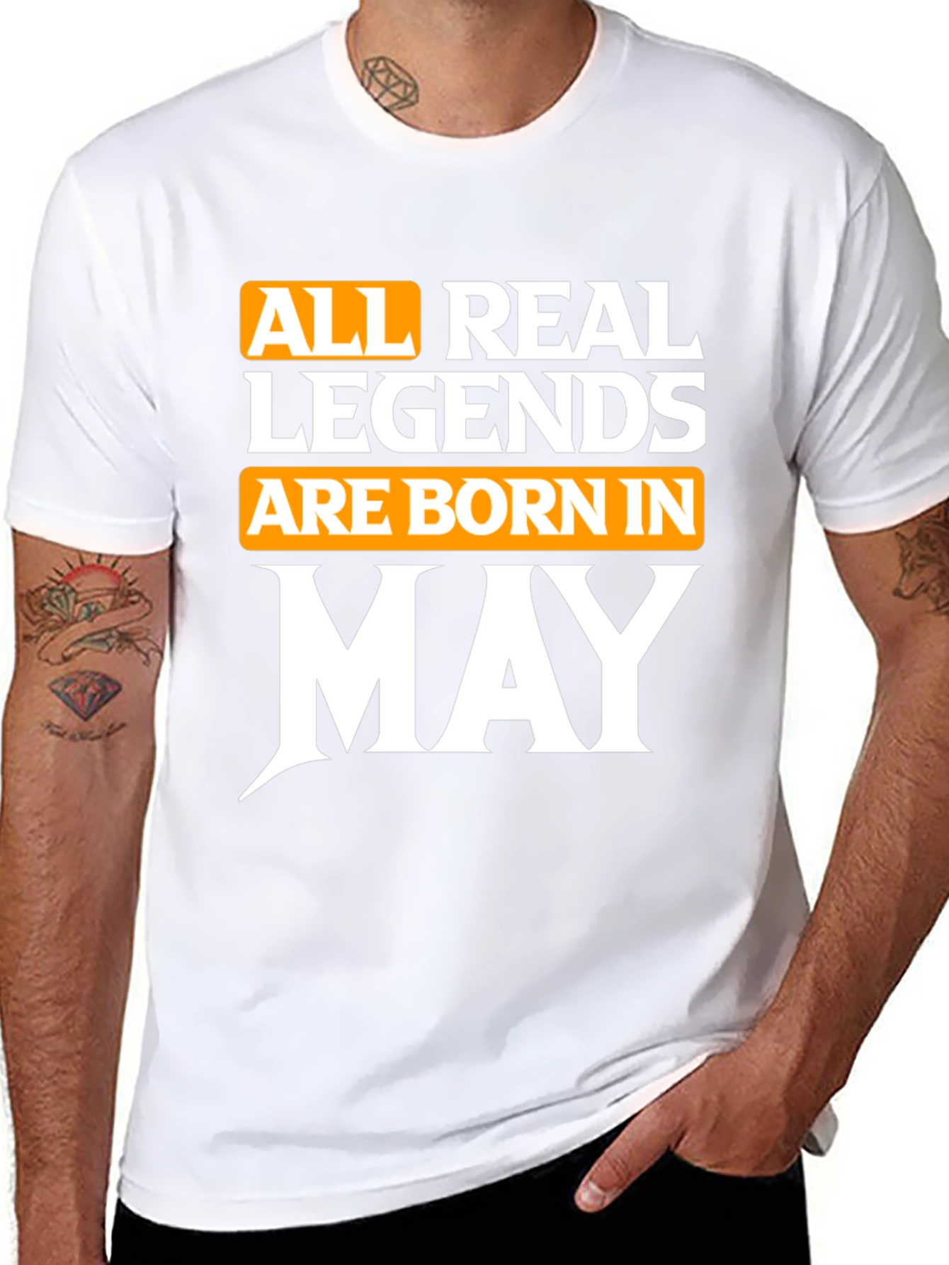 Black Born in May Legend T-Shirt view 8