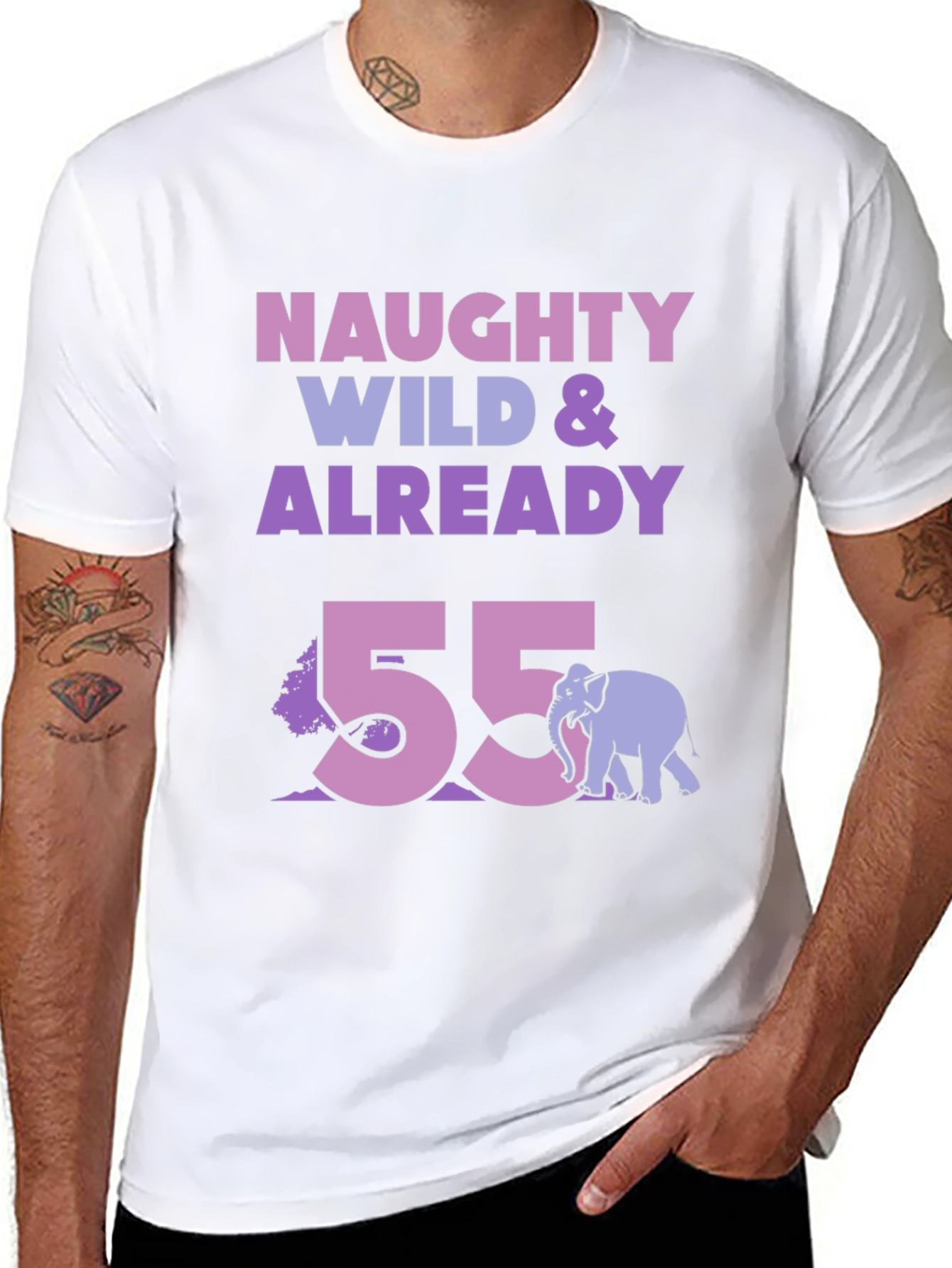 Black Naughty Wild & Already 55 T-Shirt view 8