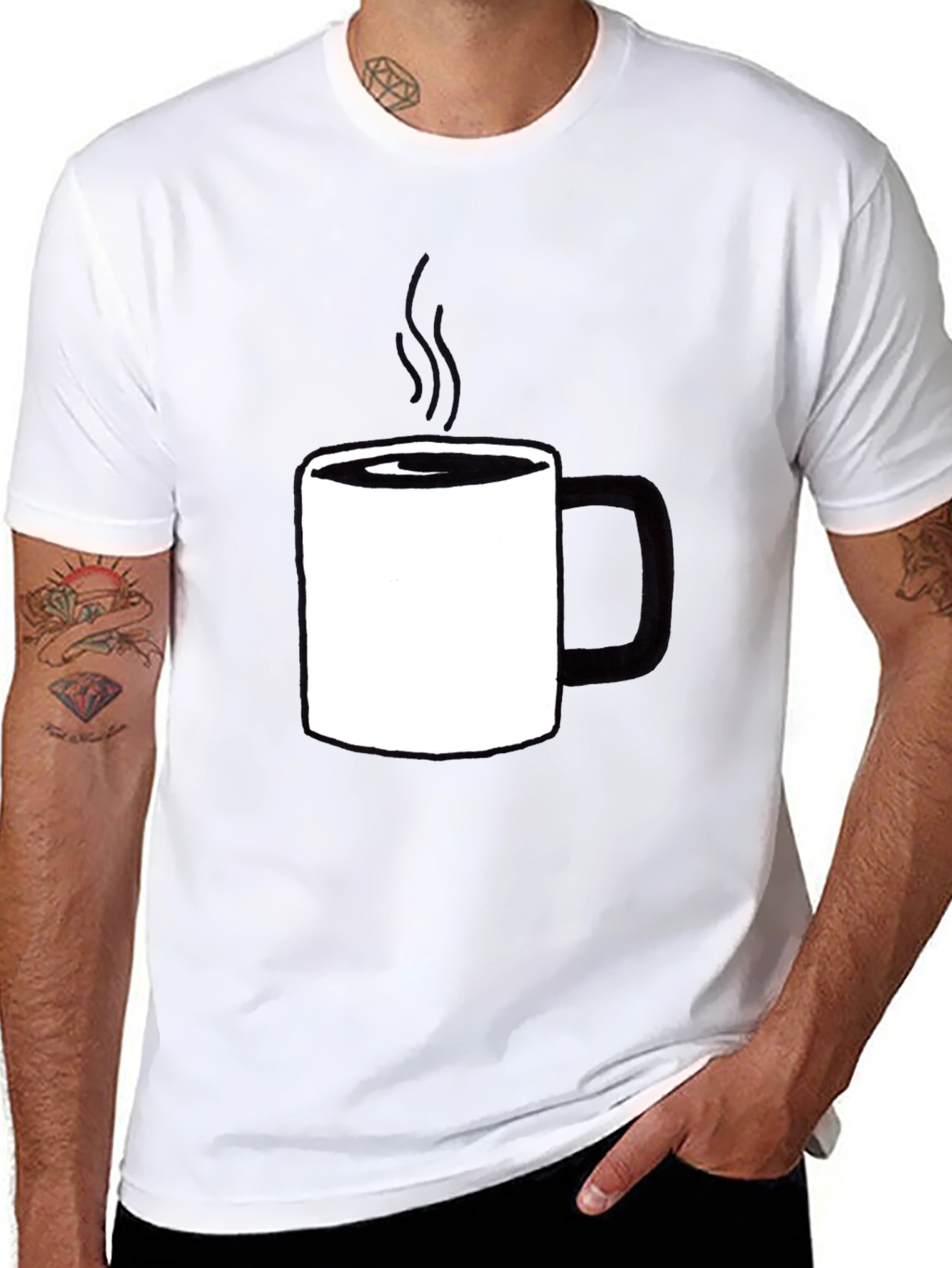 Black Coffee Mug Graphic Tee - Casual Comfort view 8
