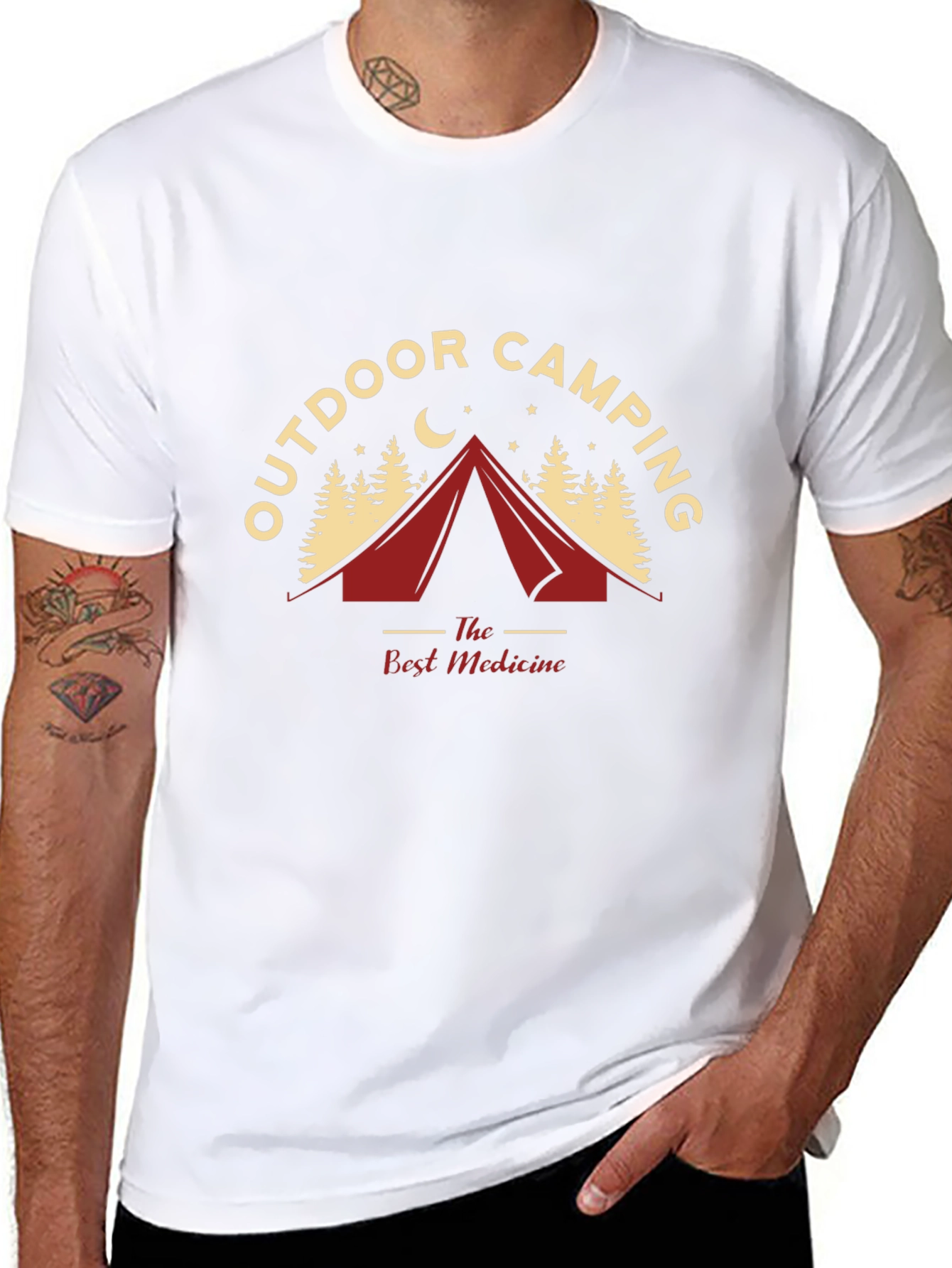 Black Outdoor Camping Graphic Tee view 8