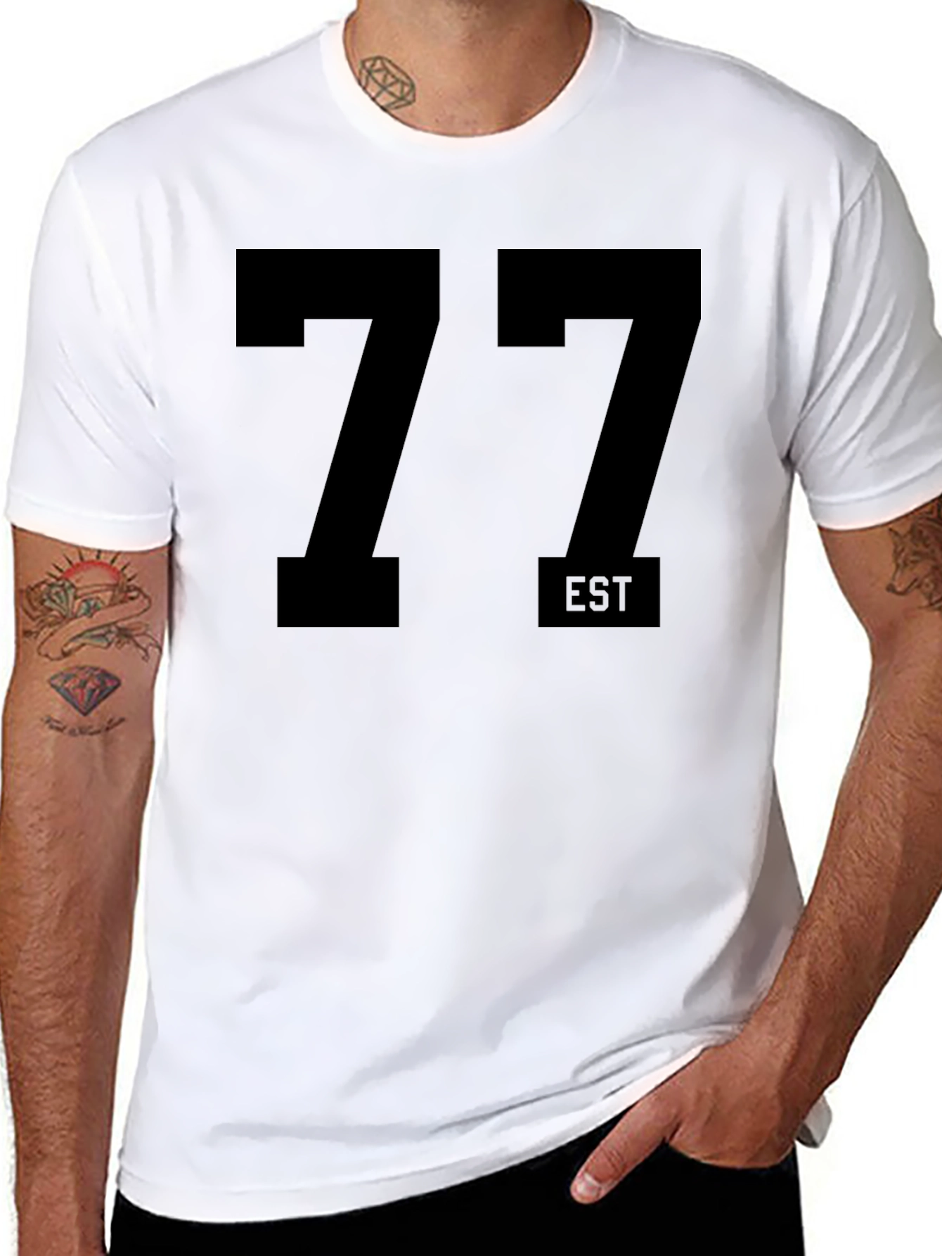 Black EST 77 Black Graphic Tee view 8