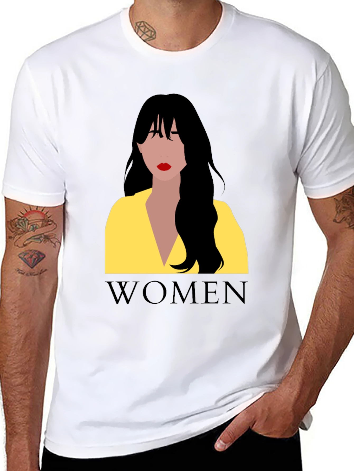 Women Graphic Tee - Black Cotton T-Shirt - 8