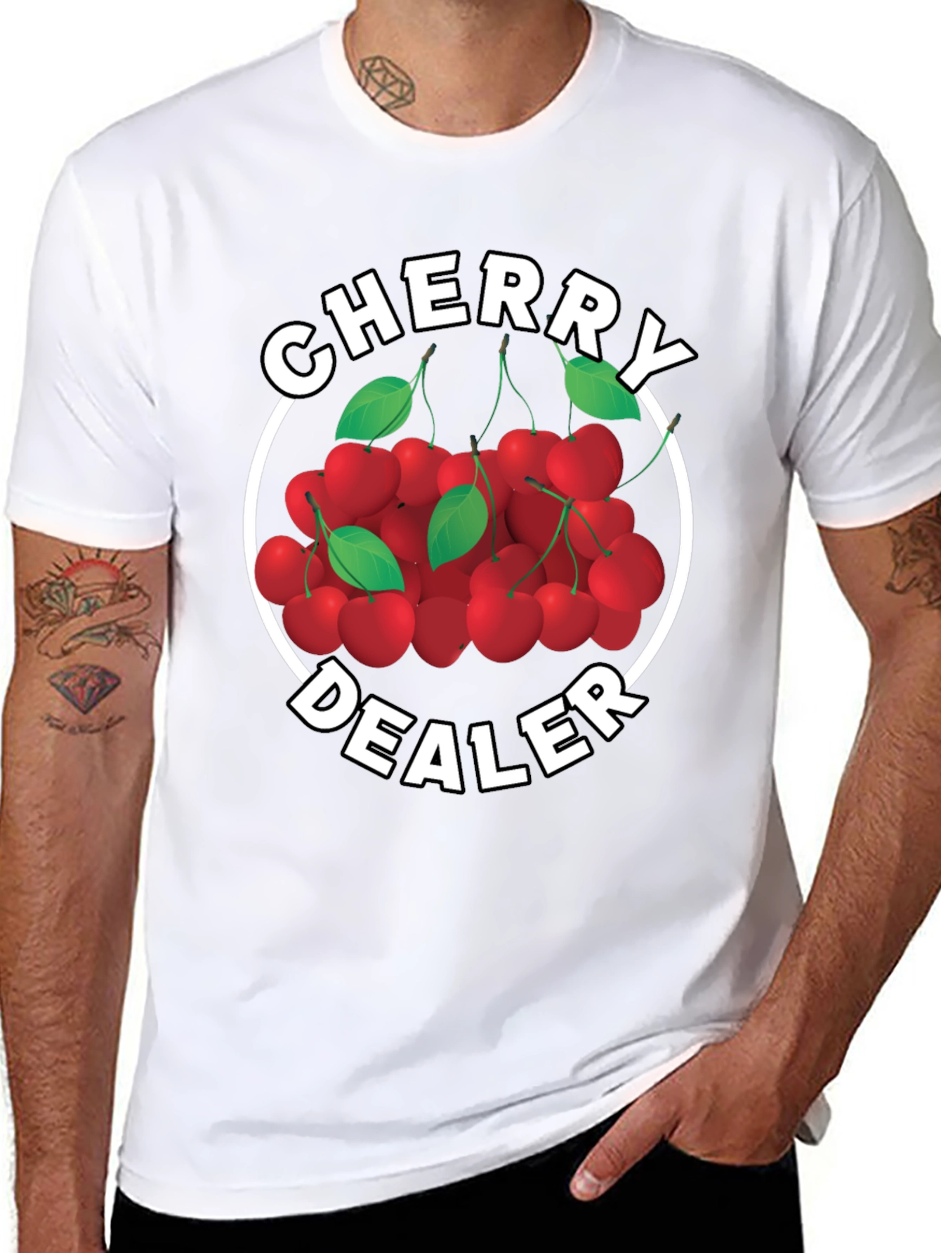 Black Cherry Dealer Graphic Tee - Premium Cotton Blend view 8