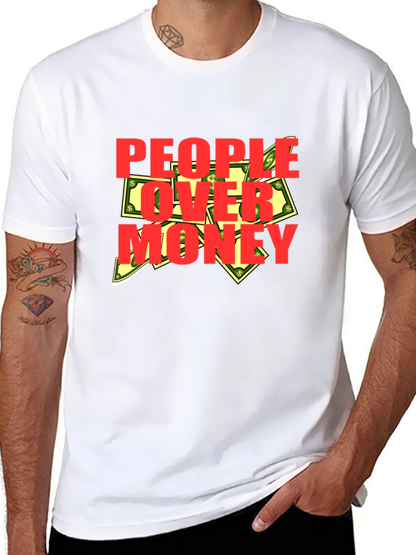Black People Over Money Graphic T-Shirt view 8