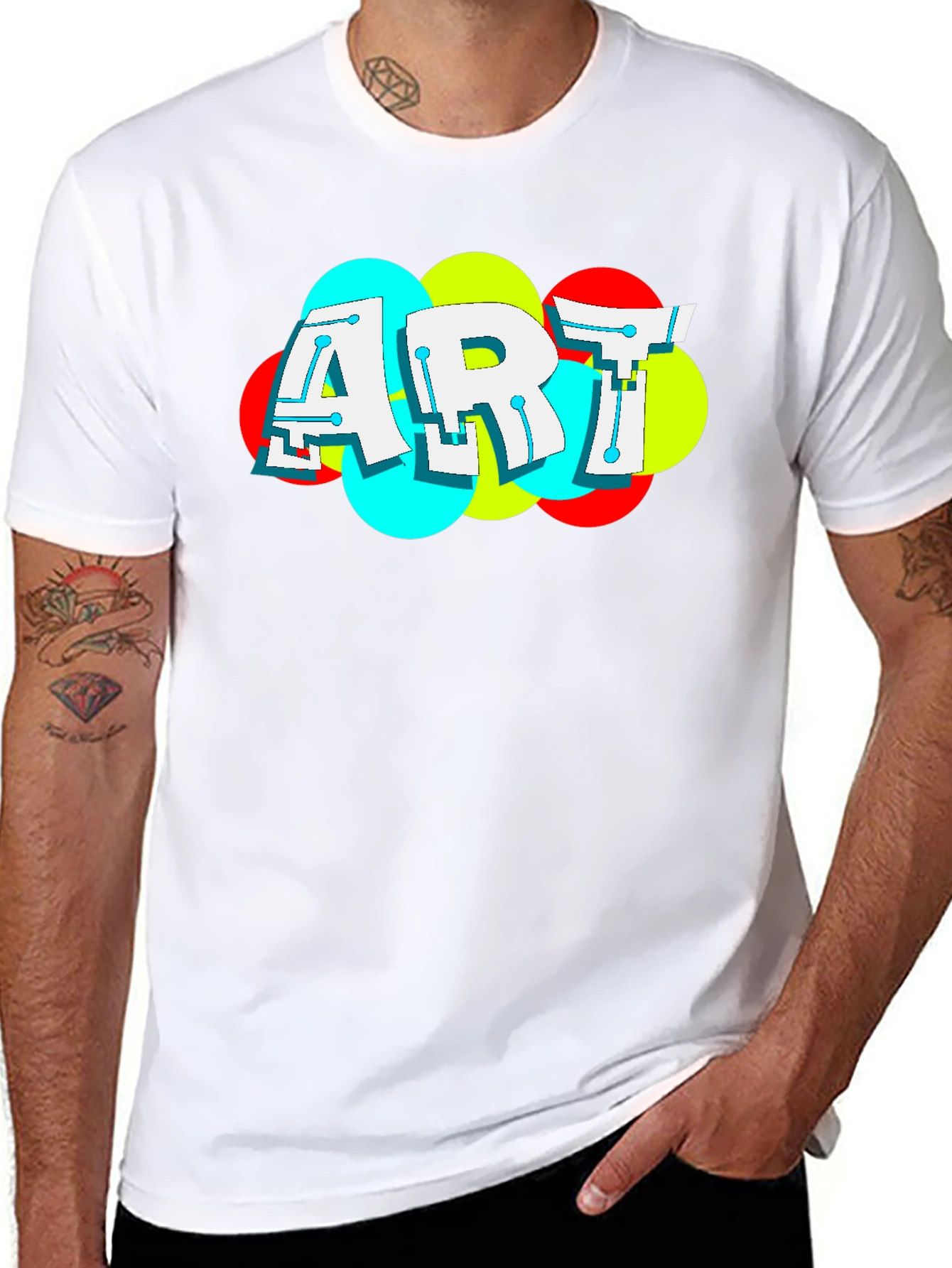 Black ART Graphic Tee - Bold Modern Design view 8