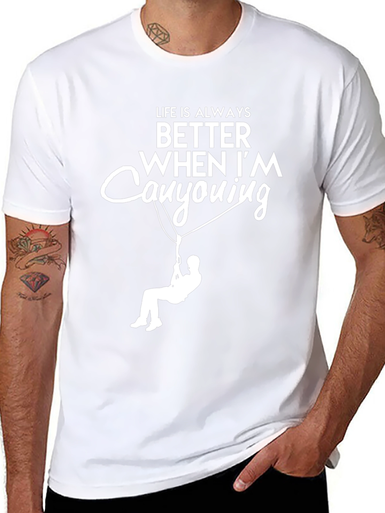Black Canyoning T-Shirt - Life is Always Better view 8