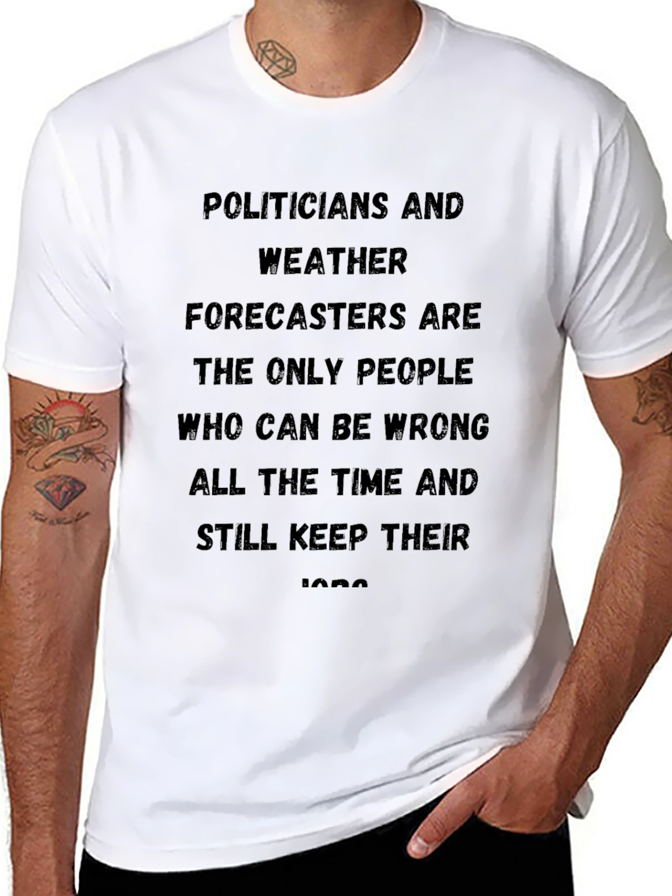 Black Funny Politicians & Weather Forecasters T-Shirt view 8