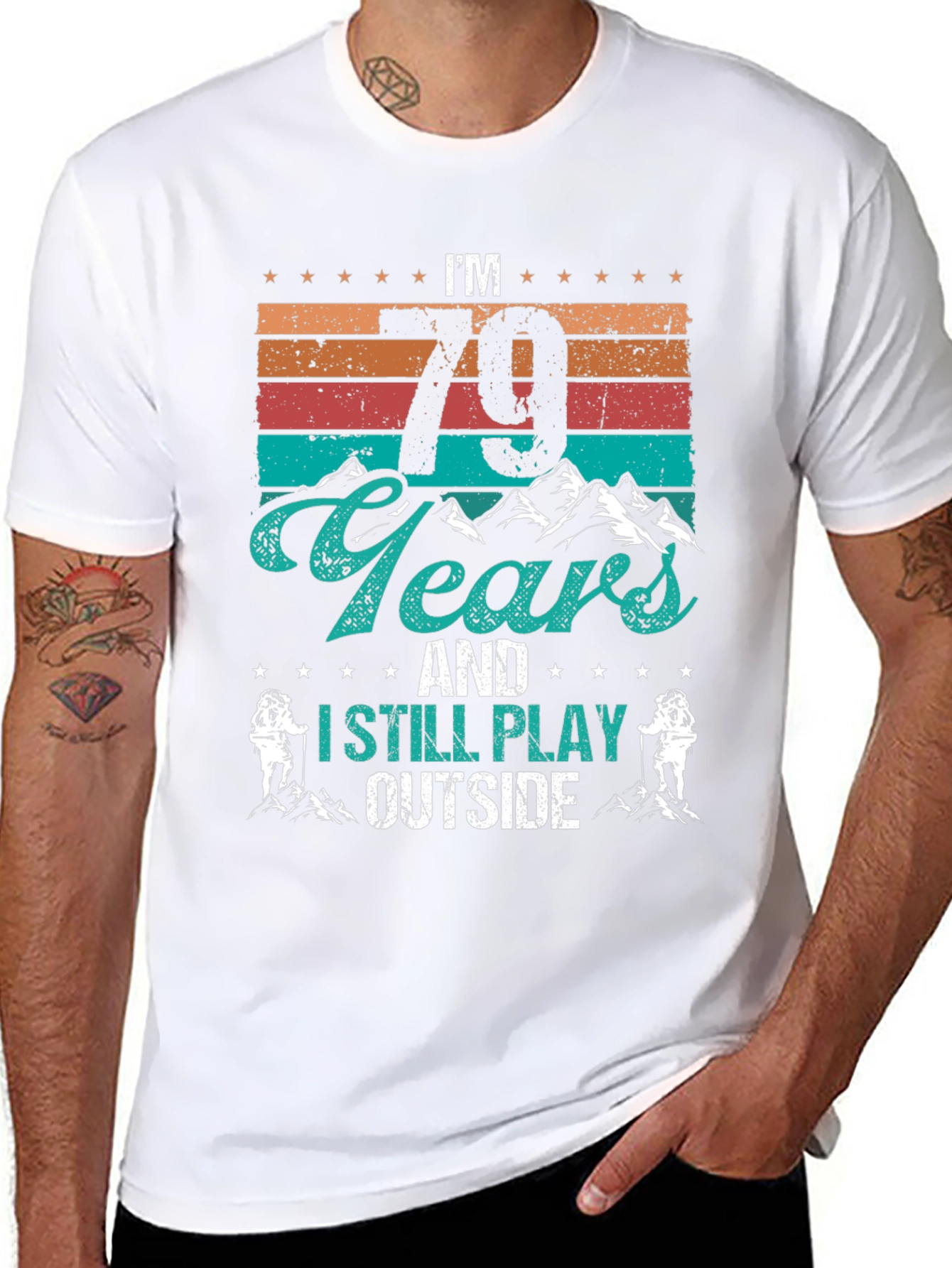Black 79 Years and Still Play Outside Black Tee view 8