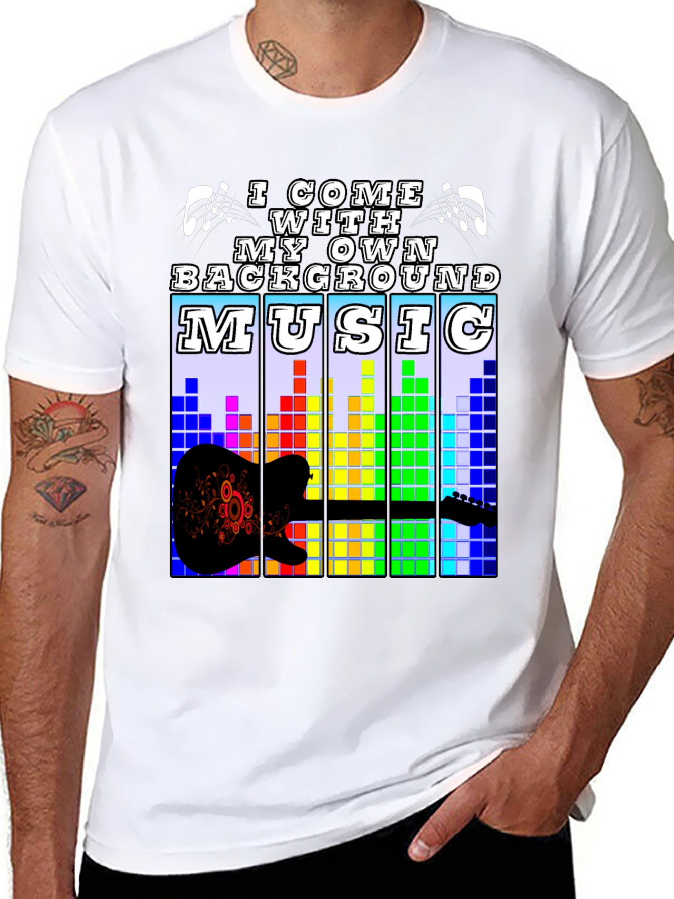 Black Music Lover's Graphic T-Shirt view 8