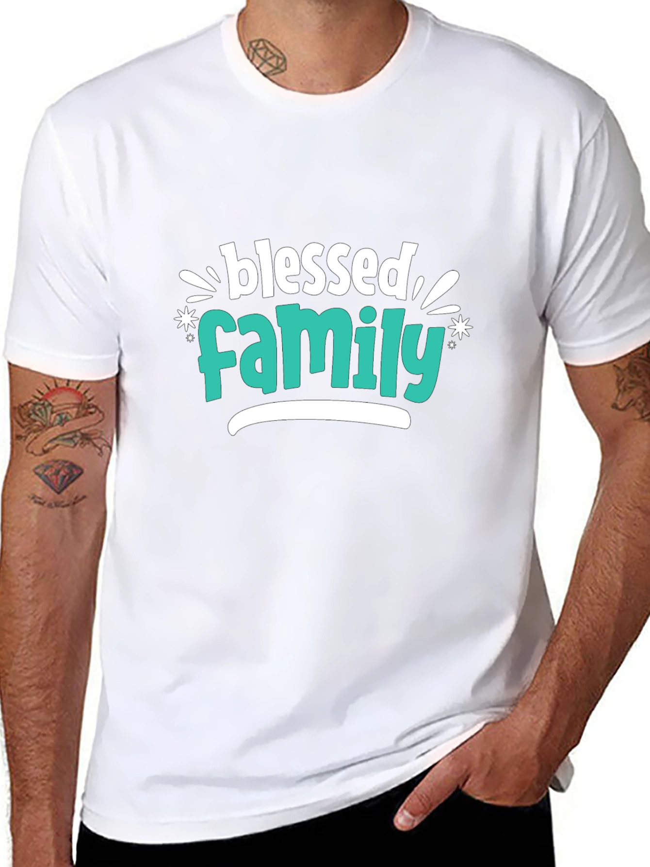 Black Blessed Family Graphic Tee - Stylish Comfort view 8