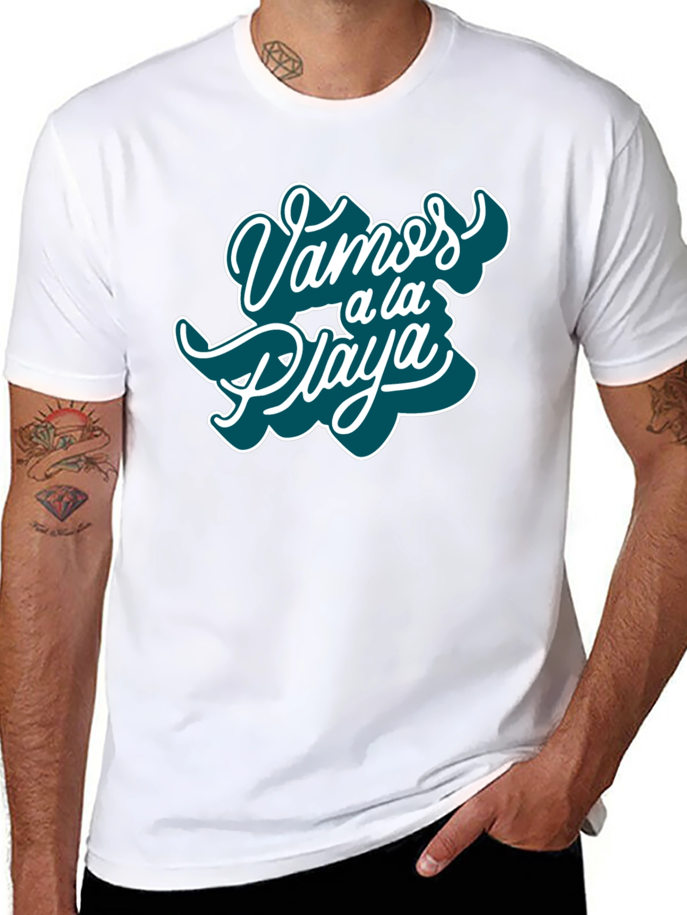 Black Vamos a la Playa T-Shirt - Stylish Vacation Tee view 8