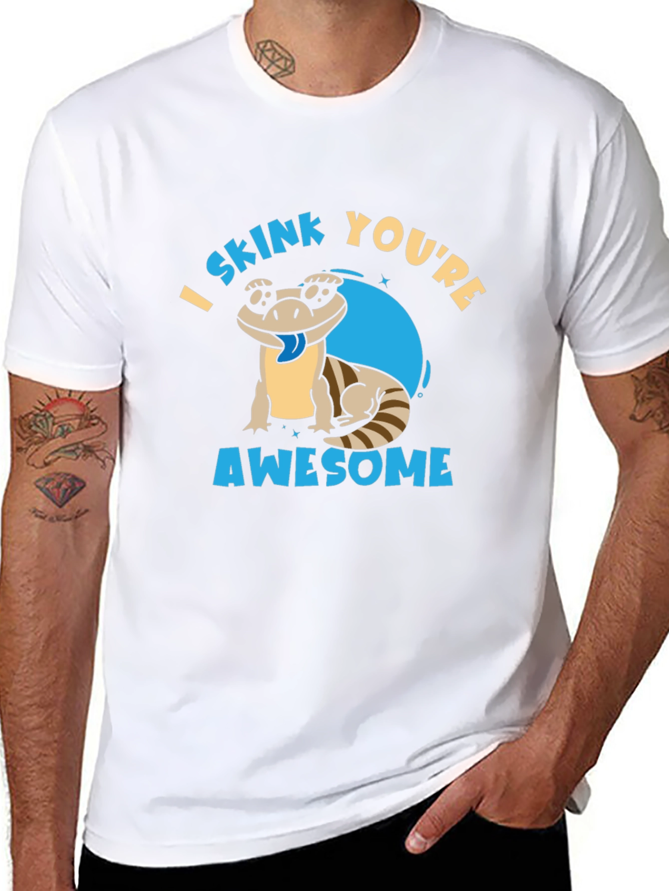 Black I Skink You're Awesome T-Shirt view 8