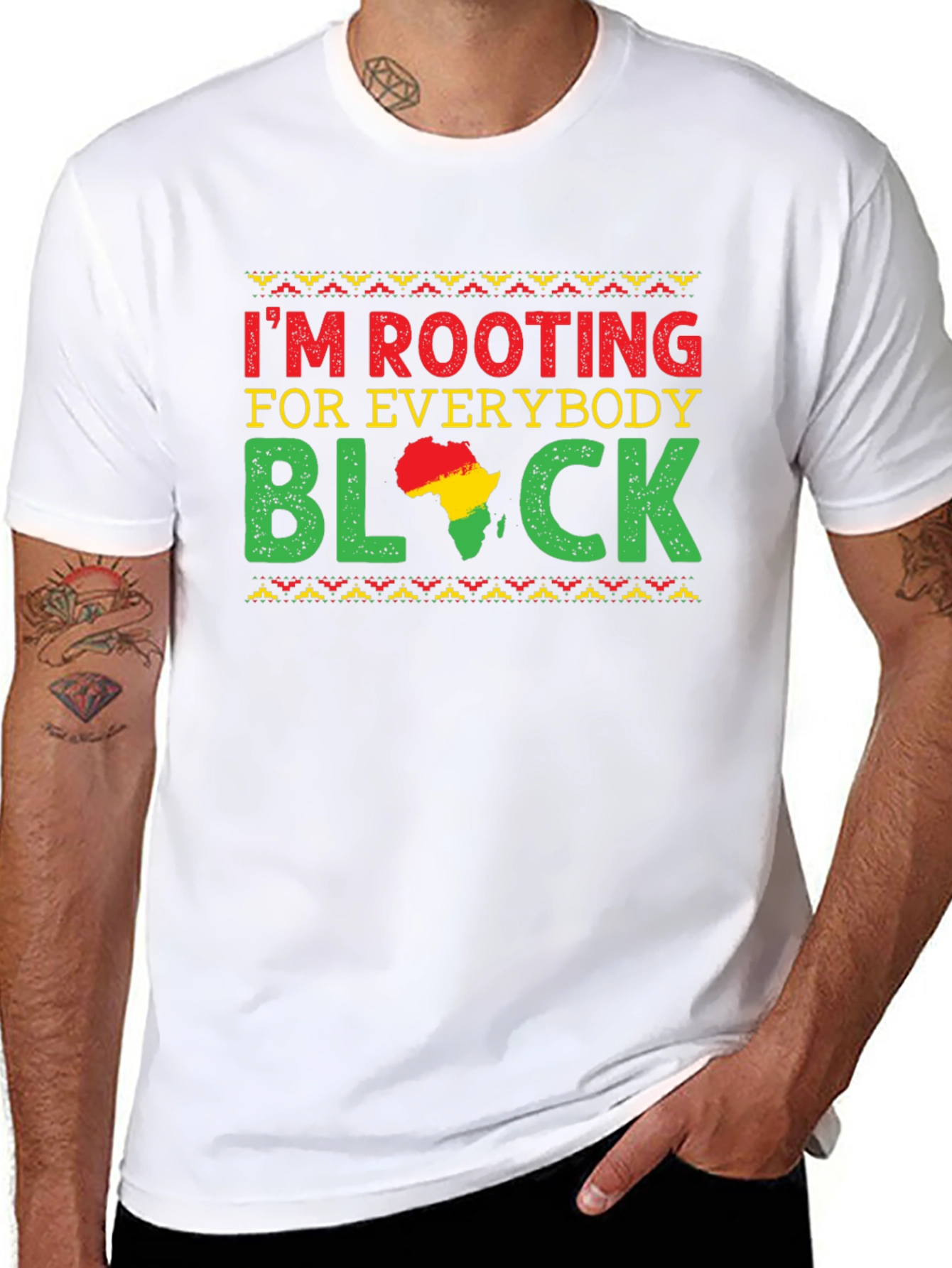 Black Rooting For Everybody Black T-Shirt view 8