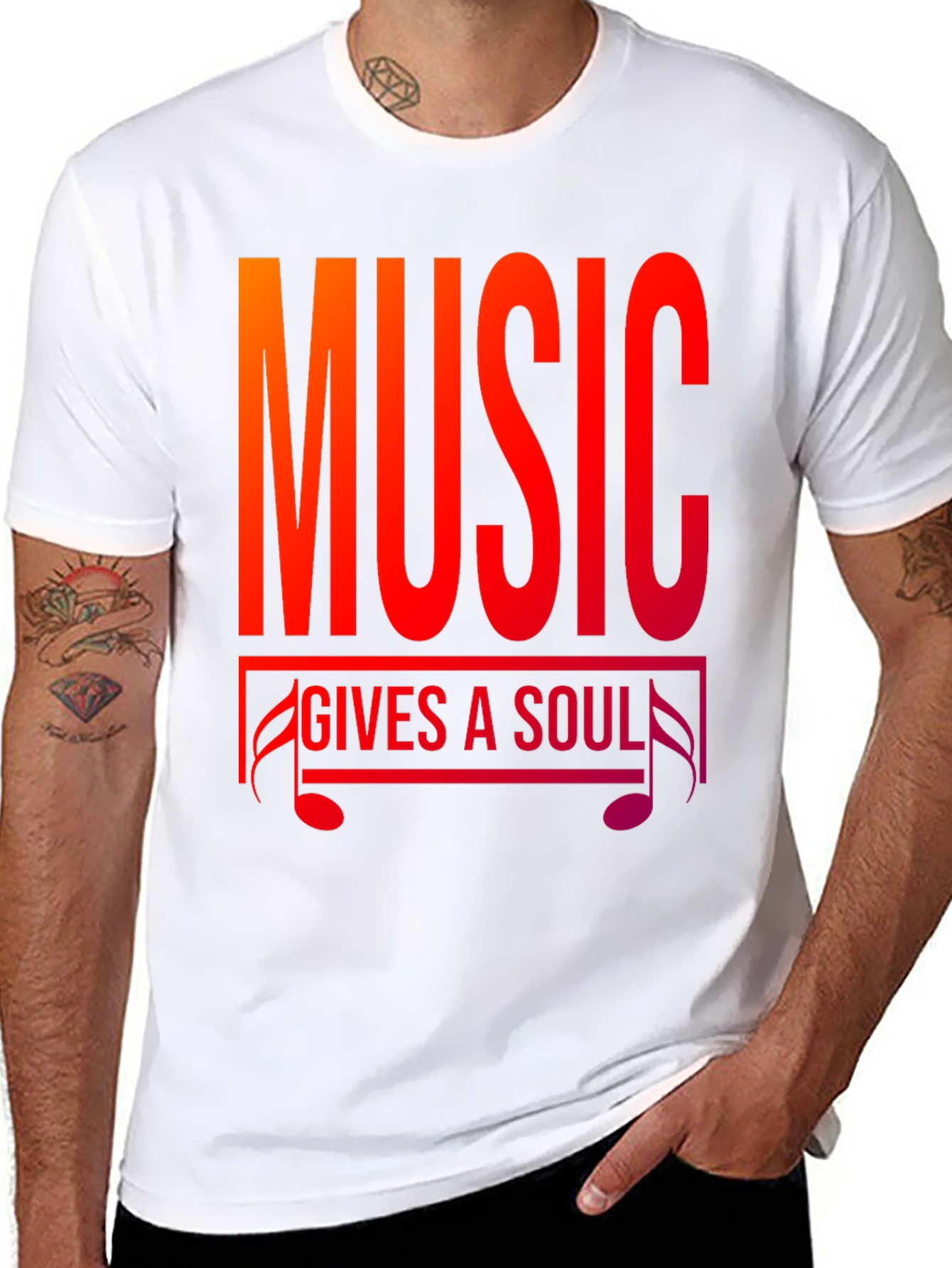 Black Music Gives A Soul T-Shirt view 8