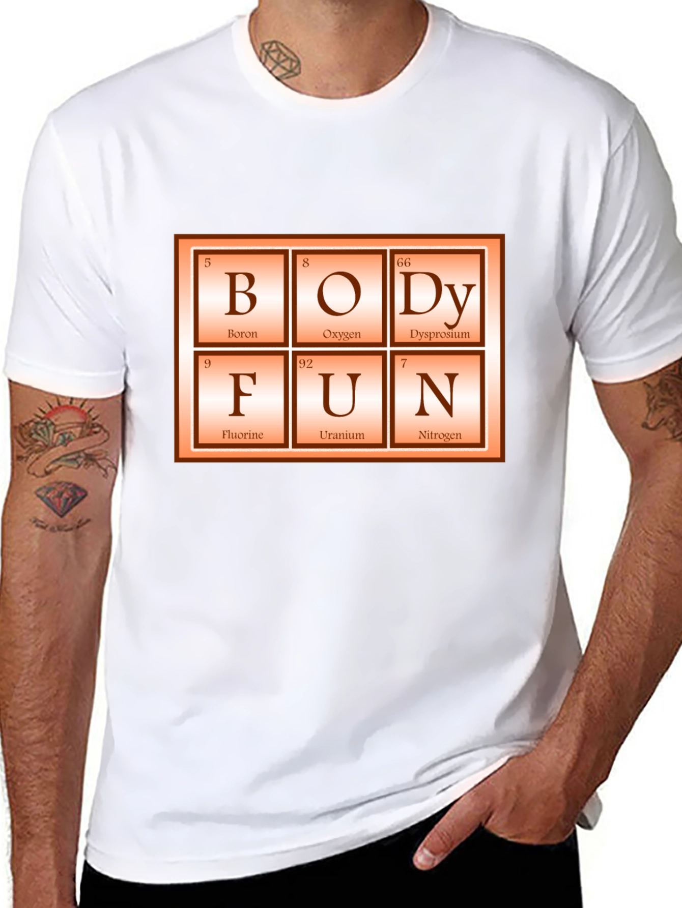 Black Periodic Table "Body Fun" Graphic Tee view 8