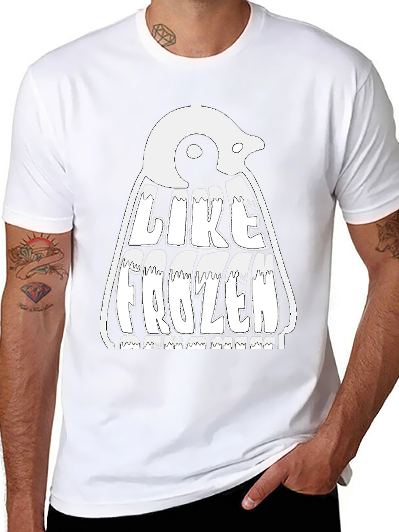 Black Penguin "Like Frozen" Graphic T-Shirt view 8