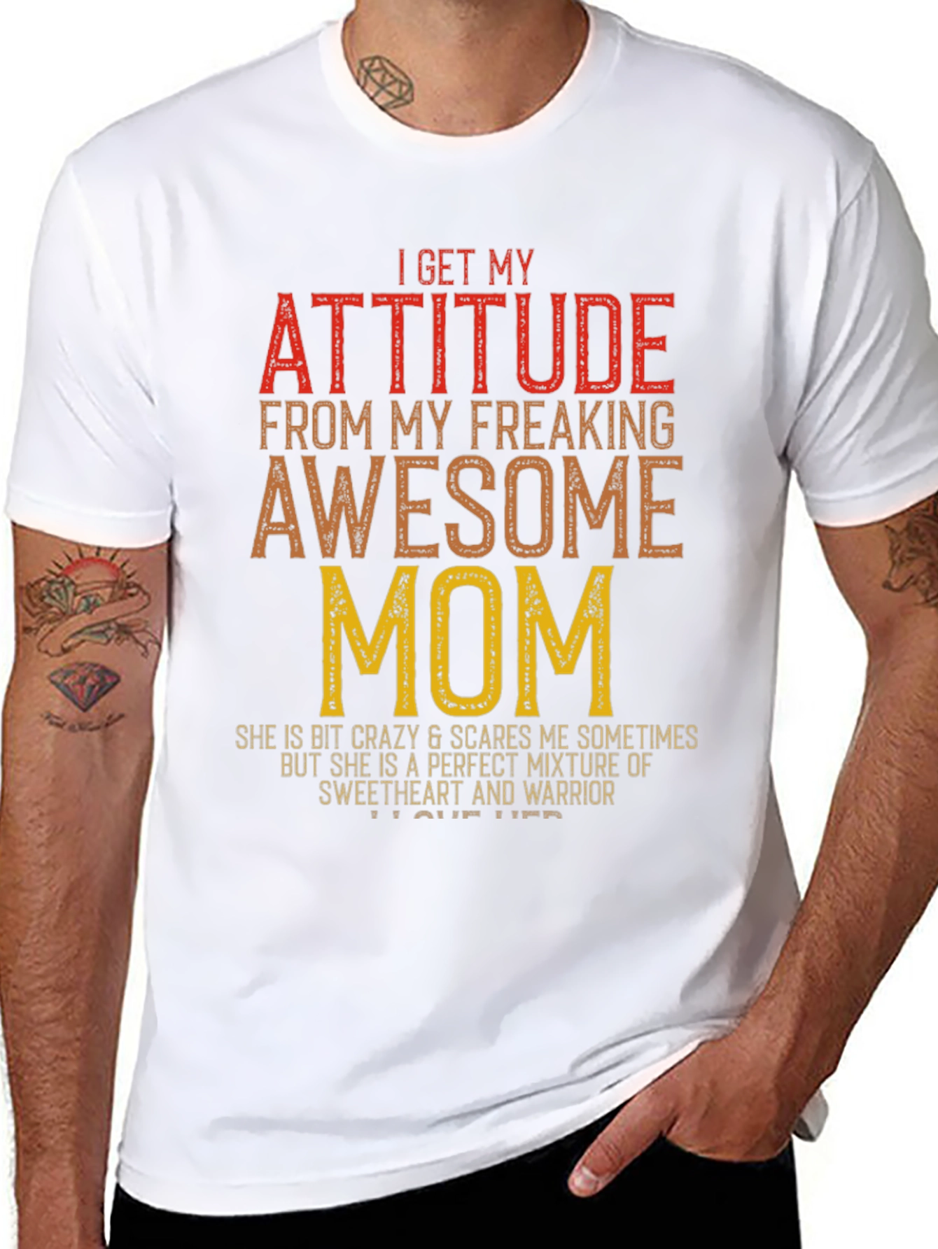Awesome Mom T-Shirt - Attitude Graphic Tee - 8