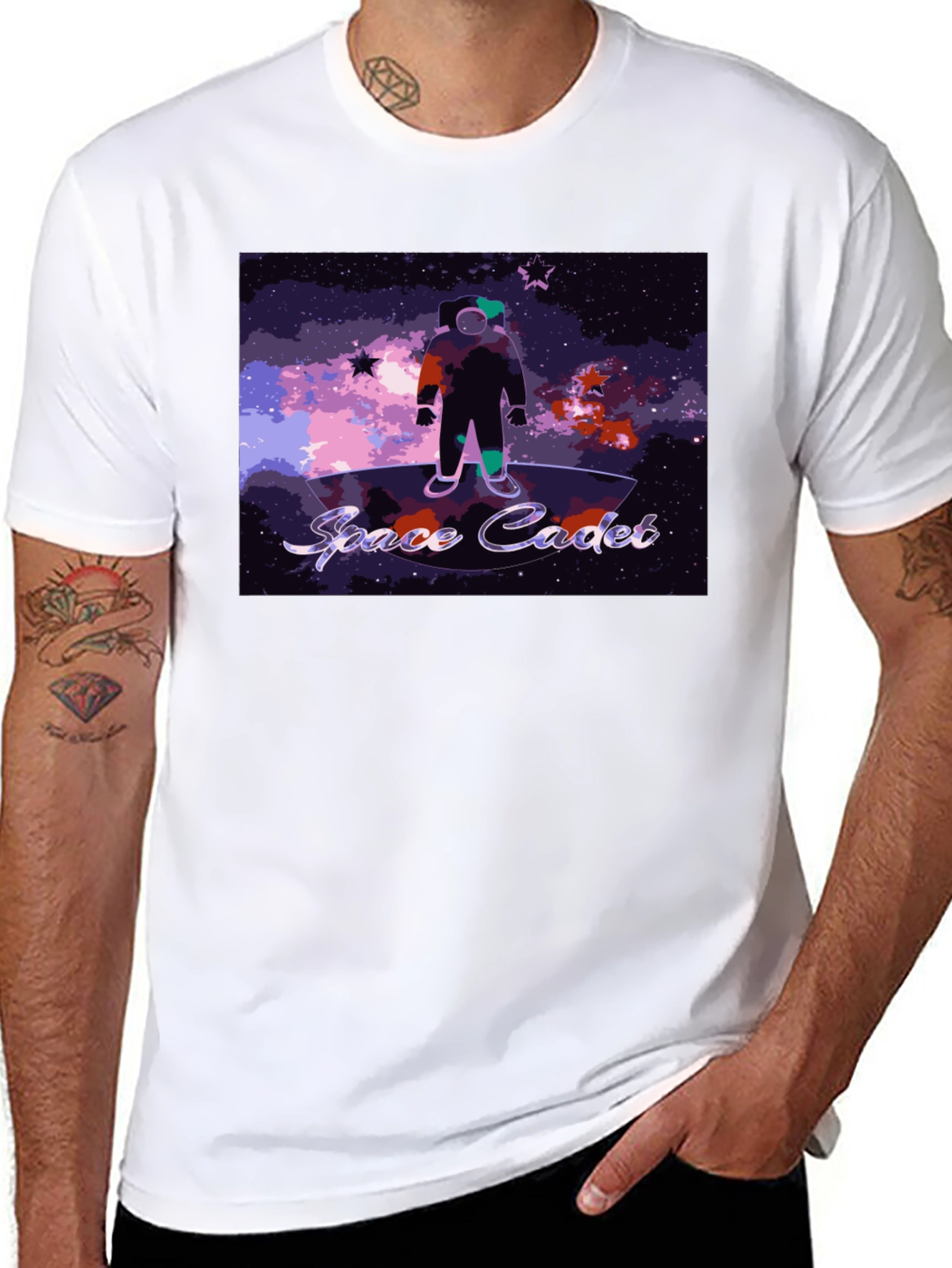 Black Space Cadet Graphic Tee - Explore the Cosmos in Style! view 8